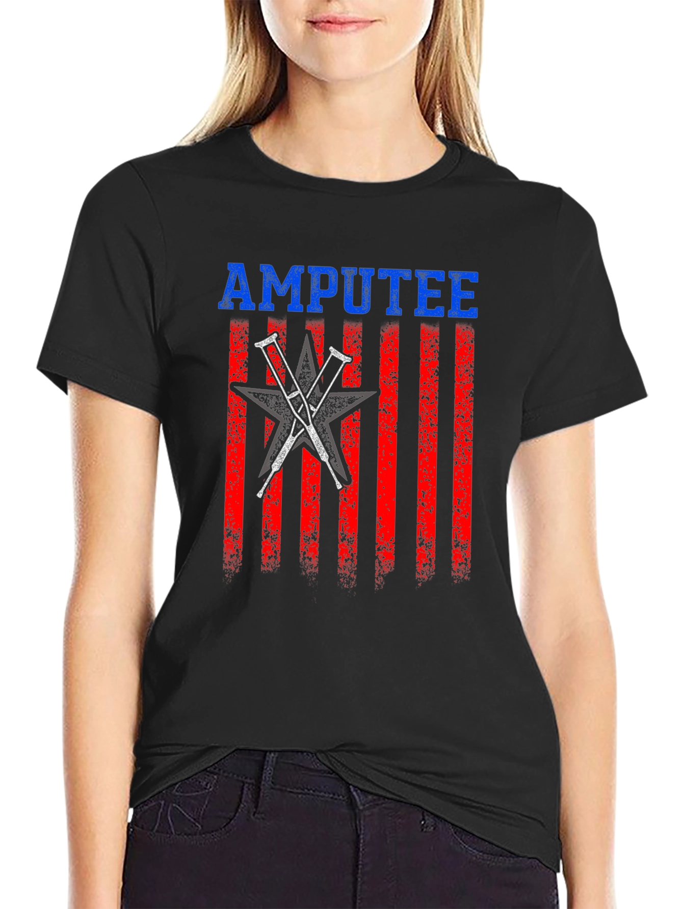 Amputee Pride T-Shirt - Patriotic Design