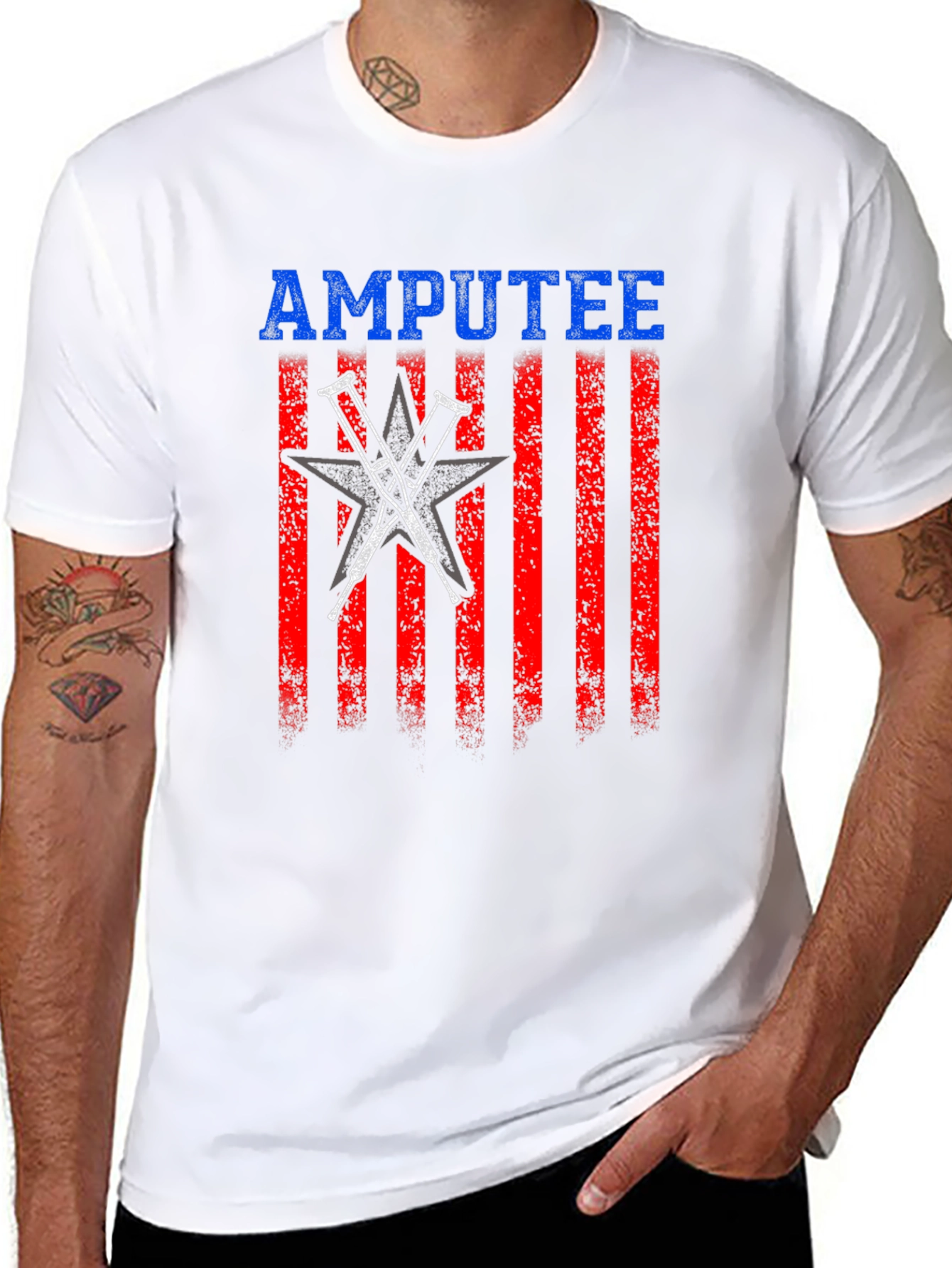 Amputee Pride T-Shirt - Patriotic Design