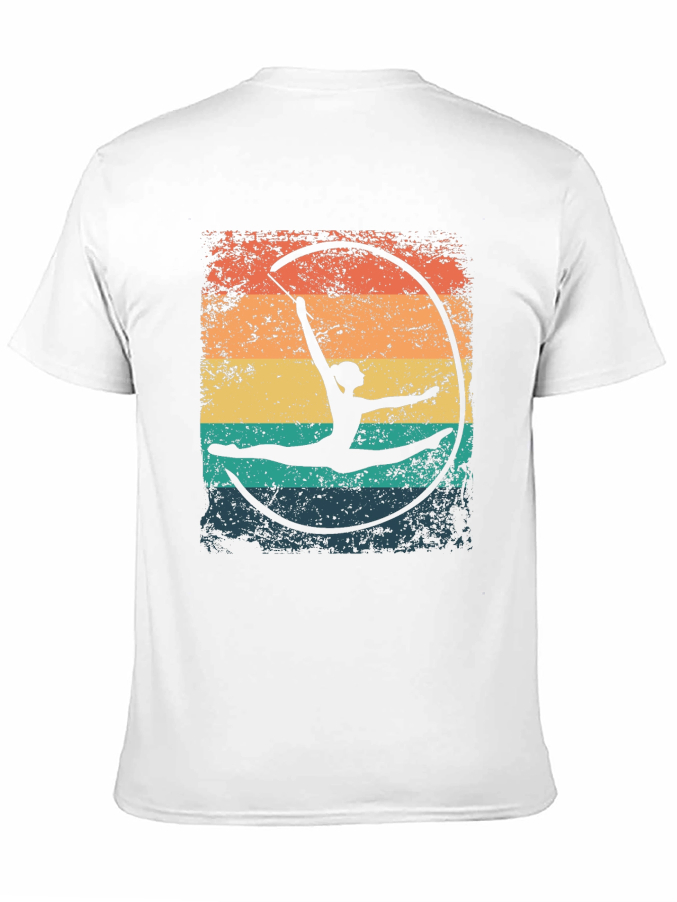 Gymnast Ribbon T-Shirt - Retro Style Black Tee