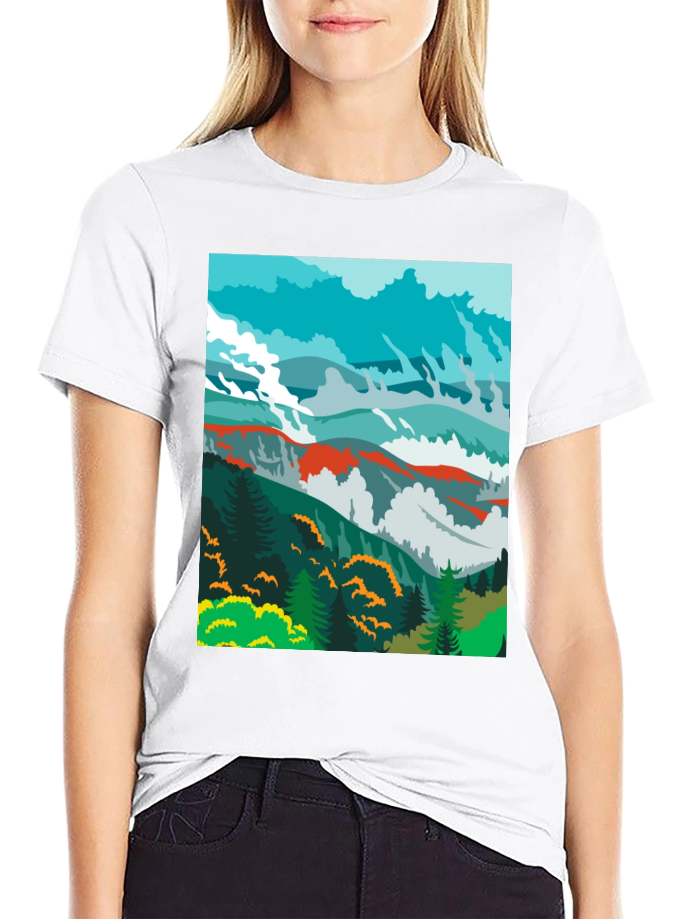 Mountain View Graphic Tee - Black
