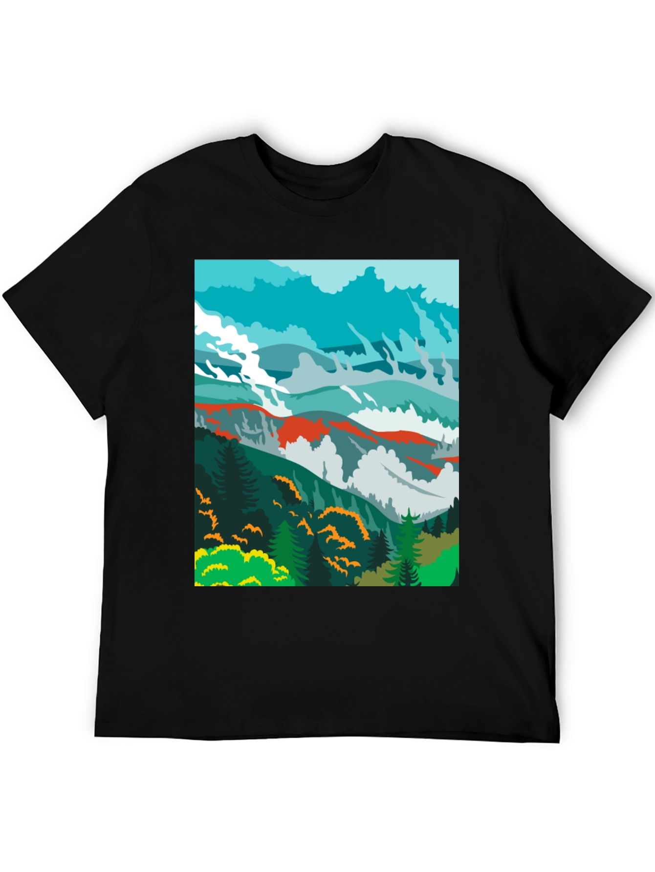Mountain View Graphic Tee - Black