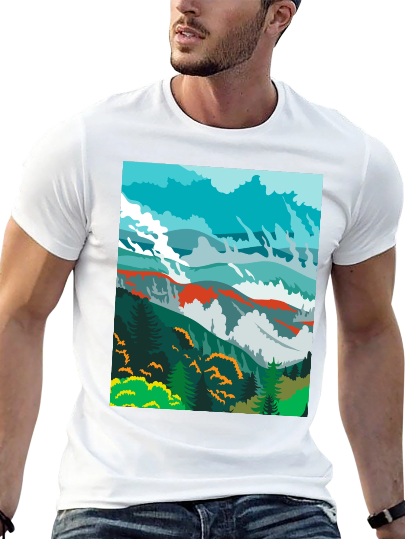 Mountain View Graphic Tee - Black