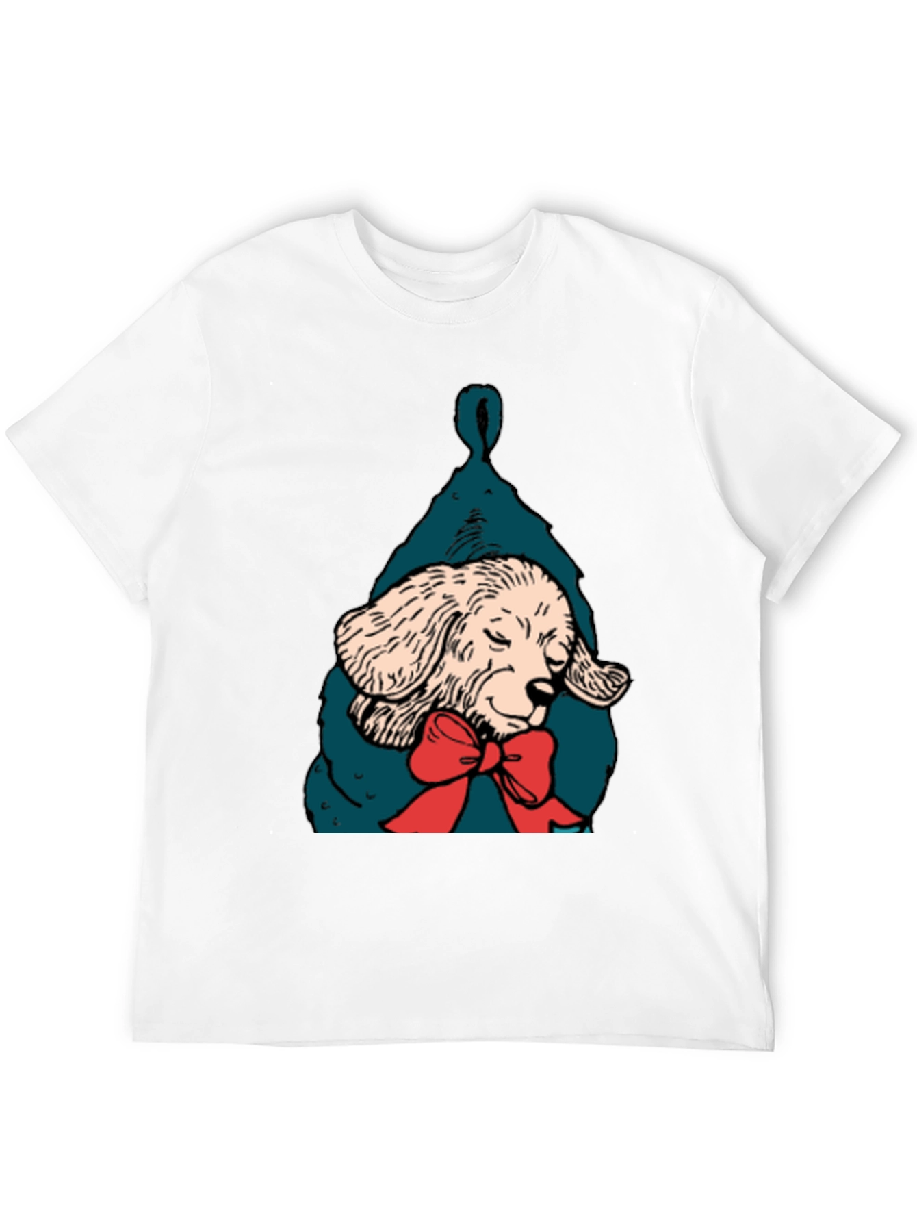 Dog in Stocking Graphic T-Shirt