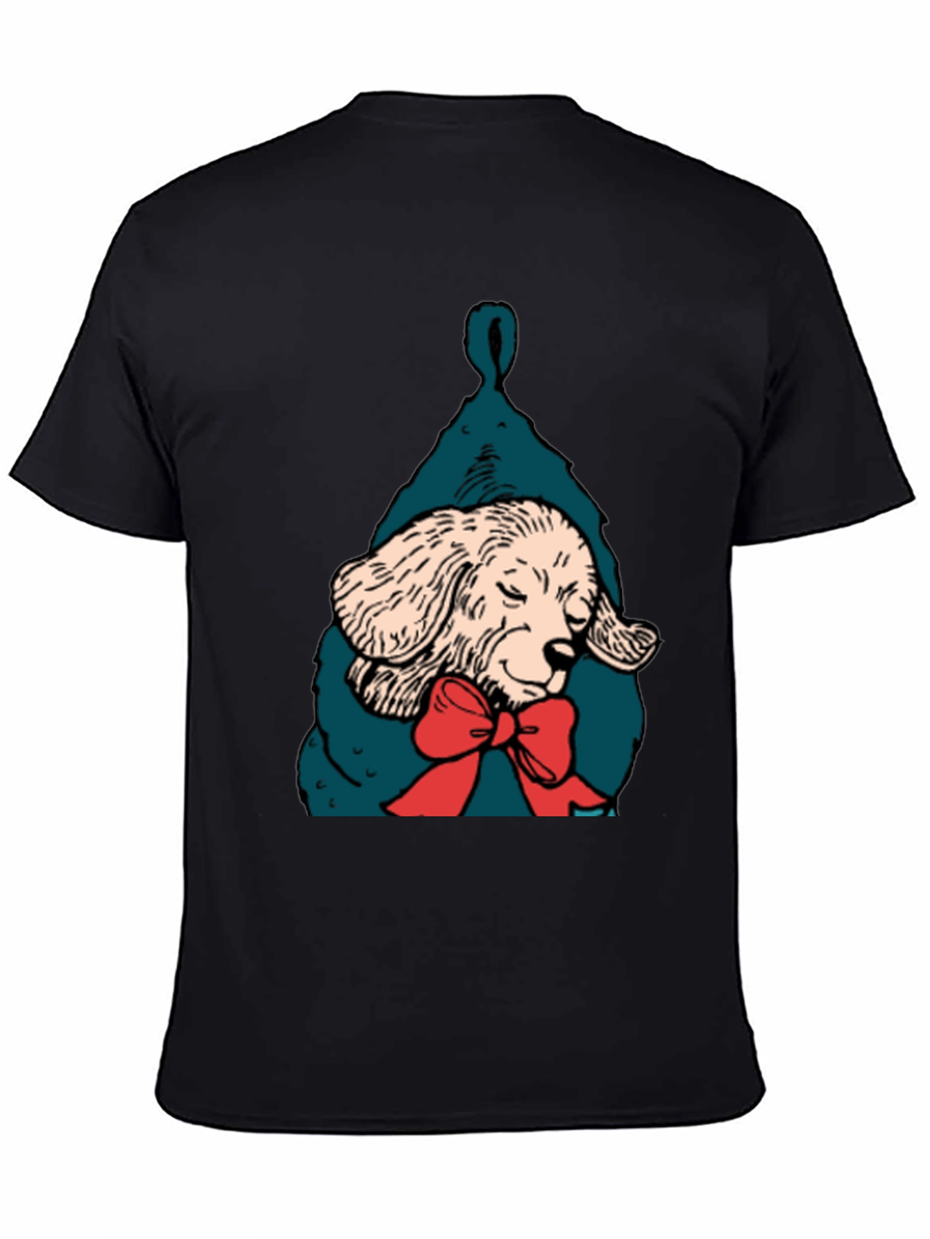Dog in Stocking Graphic T-Shirt