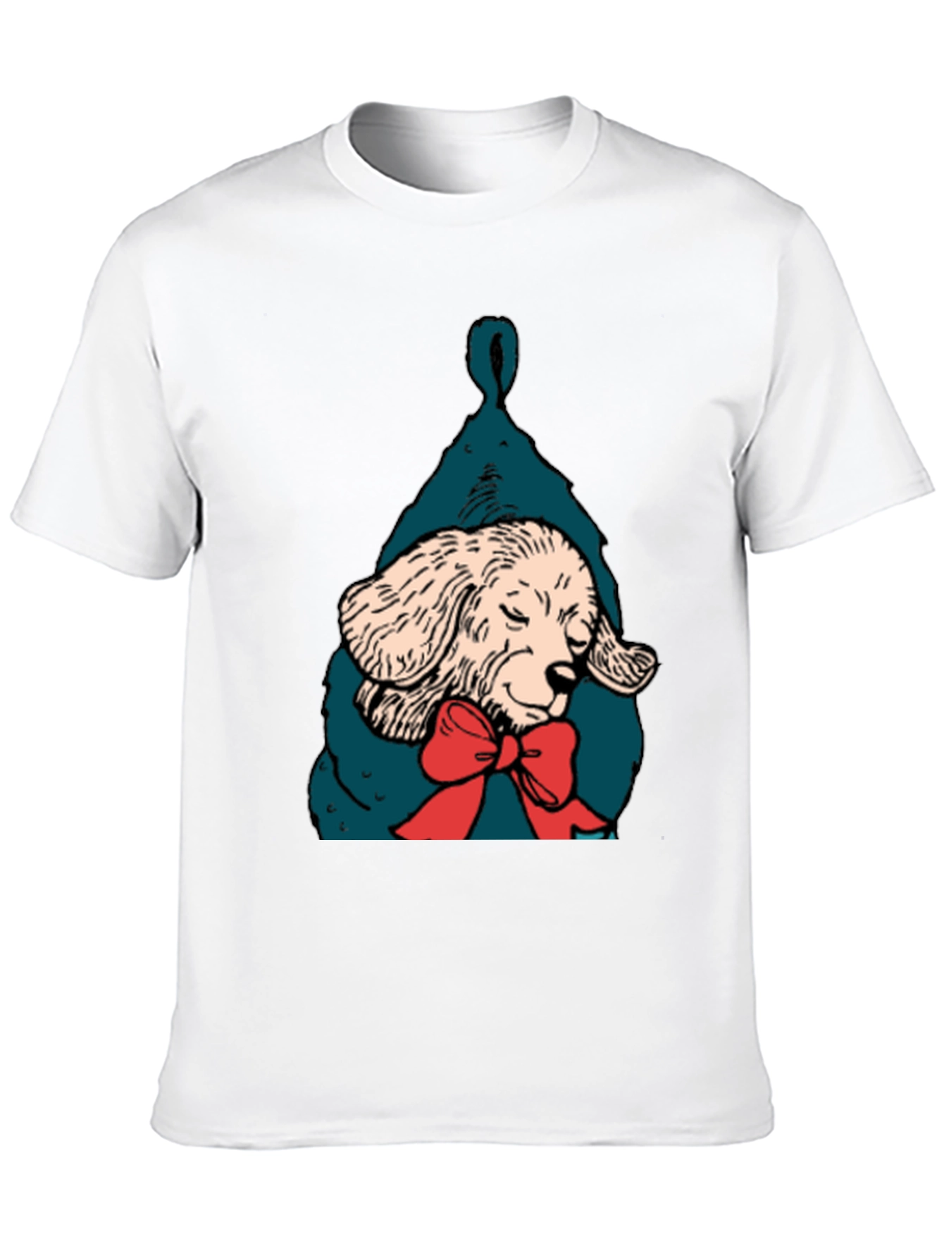 Dog in Stocking Graphic T-Shirt