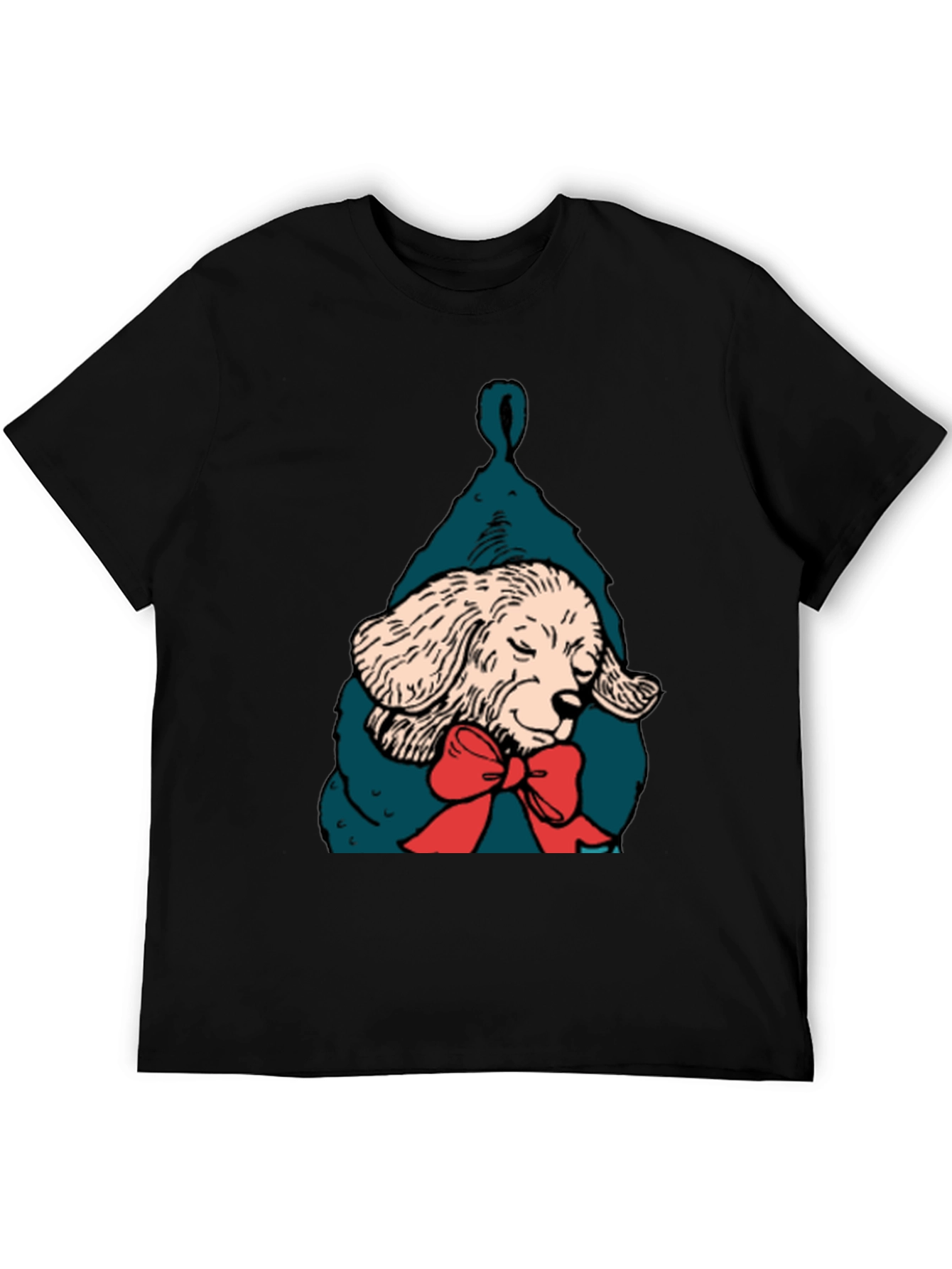 Dog in Stocking Graphic T-Shirt