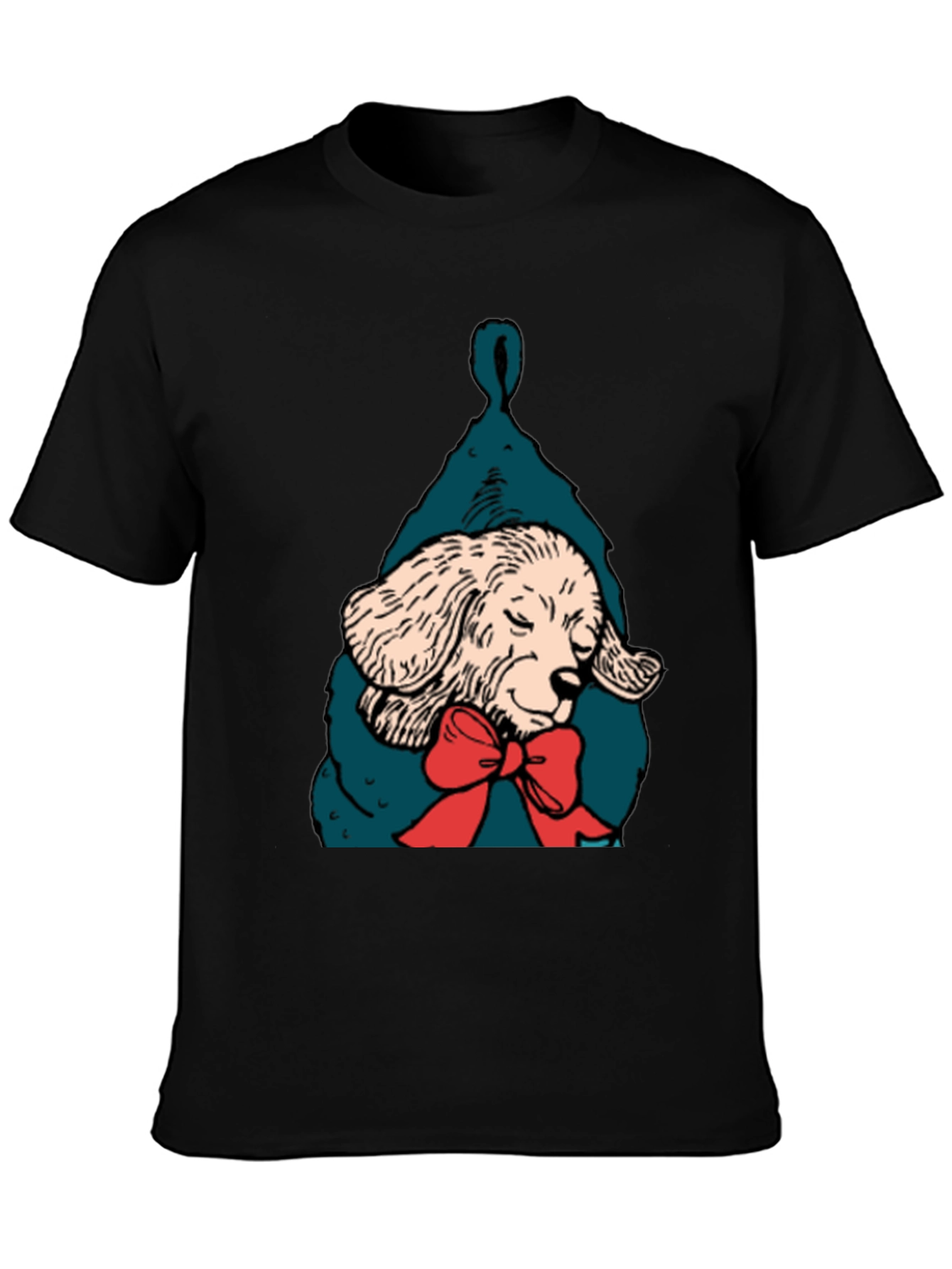 Dog in Stocking Graphic T-Shirt