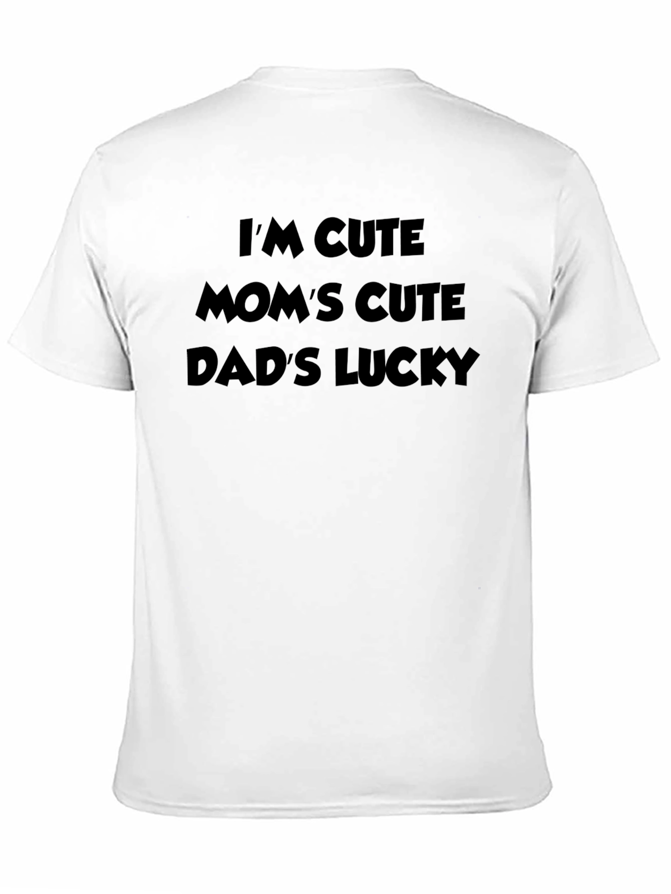 Cute Moms Cute Dads Lucky Black T-Shirt