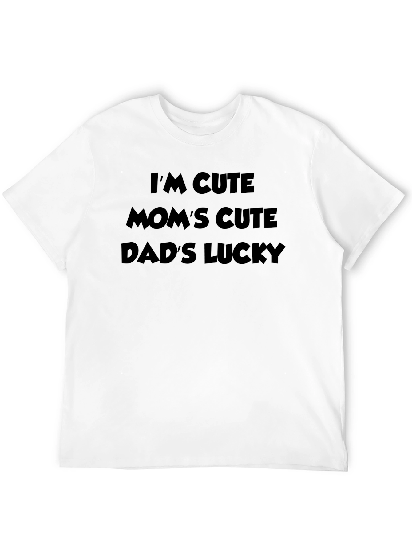Cute Moms Cute Dads Lucky Black T-Shirt