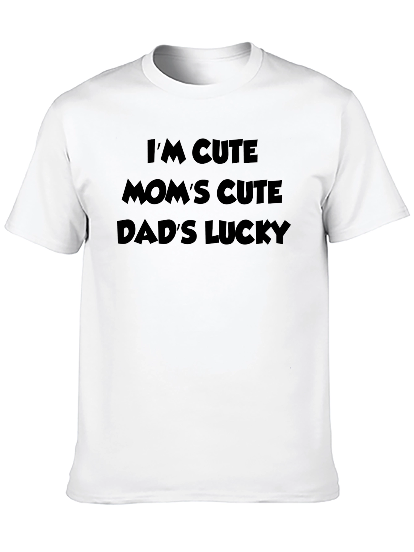 Cute Moms Cute Dads Lucky Black T-Shirt