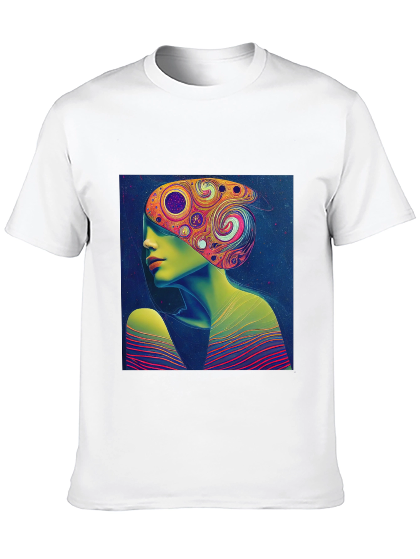 Abstract Art Tee - Psychedelic Woman Print
