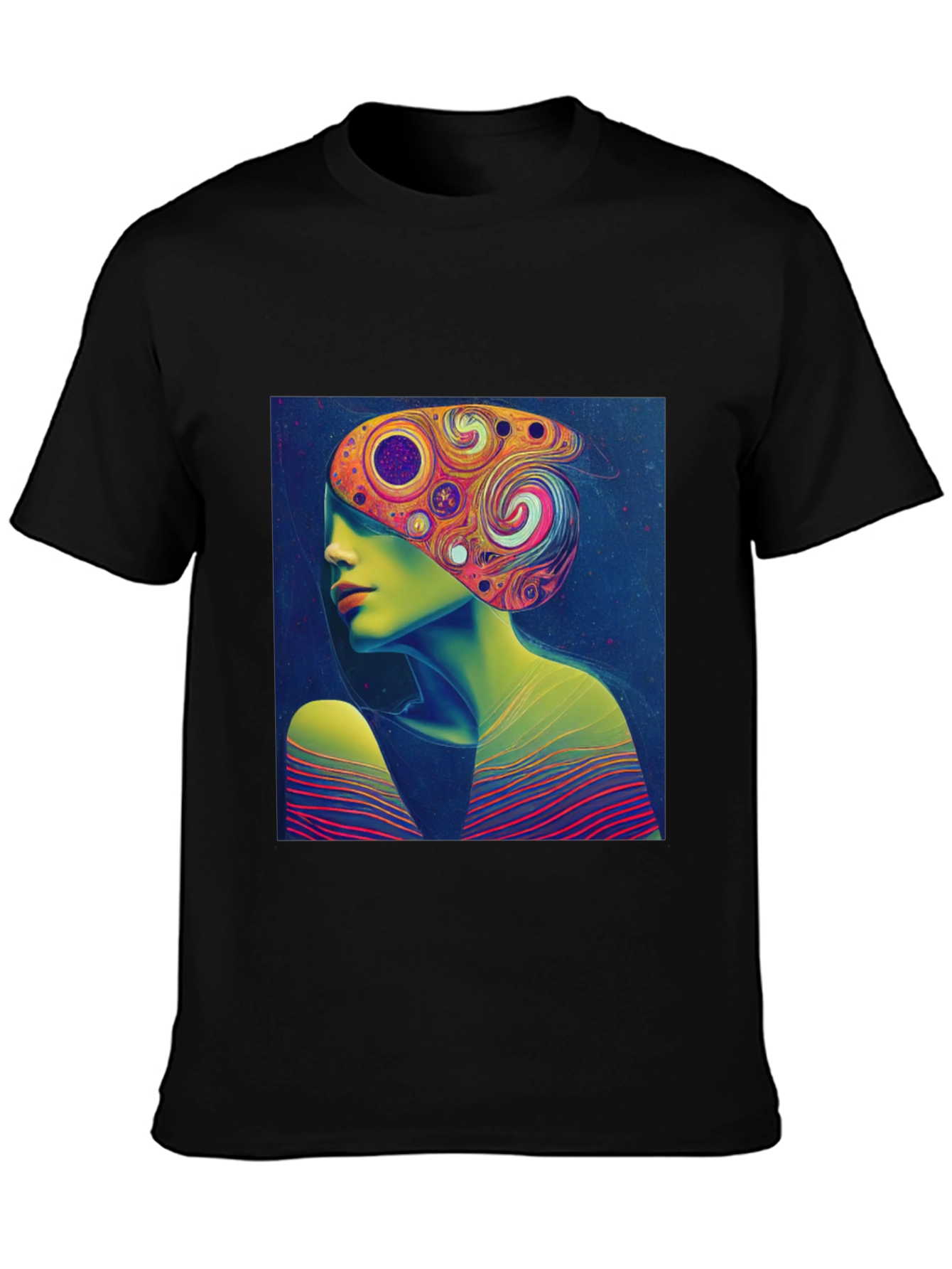 Abstract Art Tee - Psychedelic Woman Print