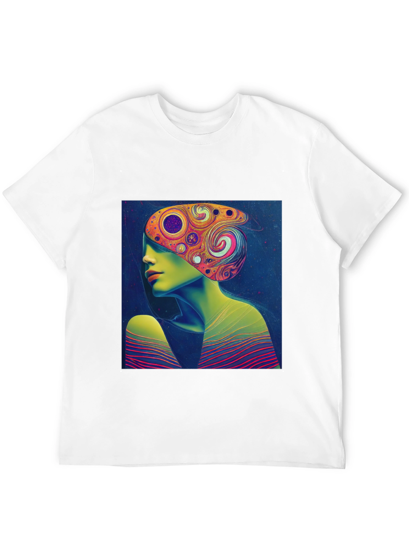 Abstract Art Tee - Psychedelic Woman Print