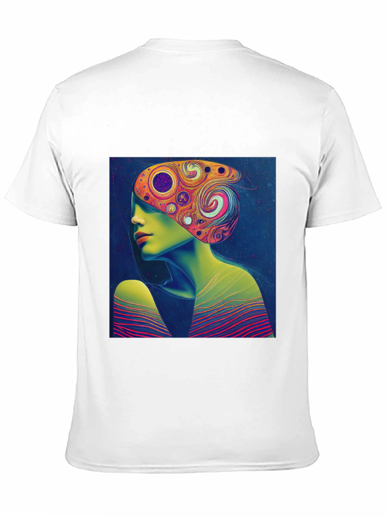 Abstract Art Tee - Psychedelic Woman Print