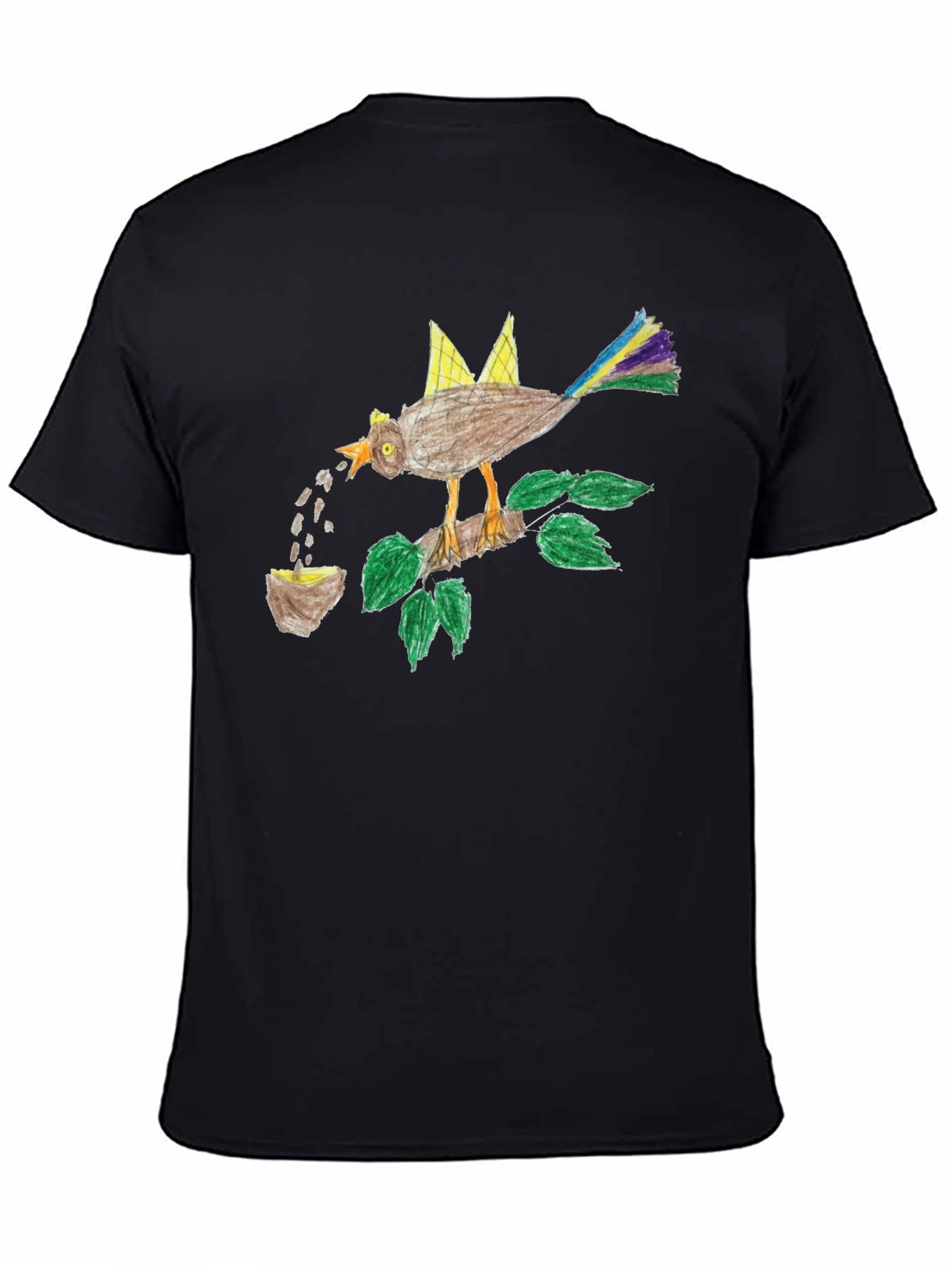 Bird with Crown Graphic T-Shirt