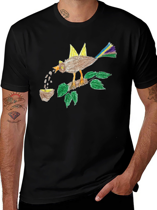 Bird with Crown Graphic T-Shirt