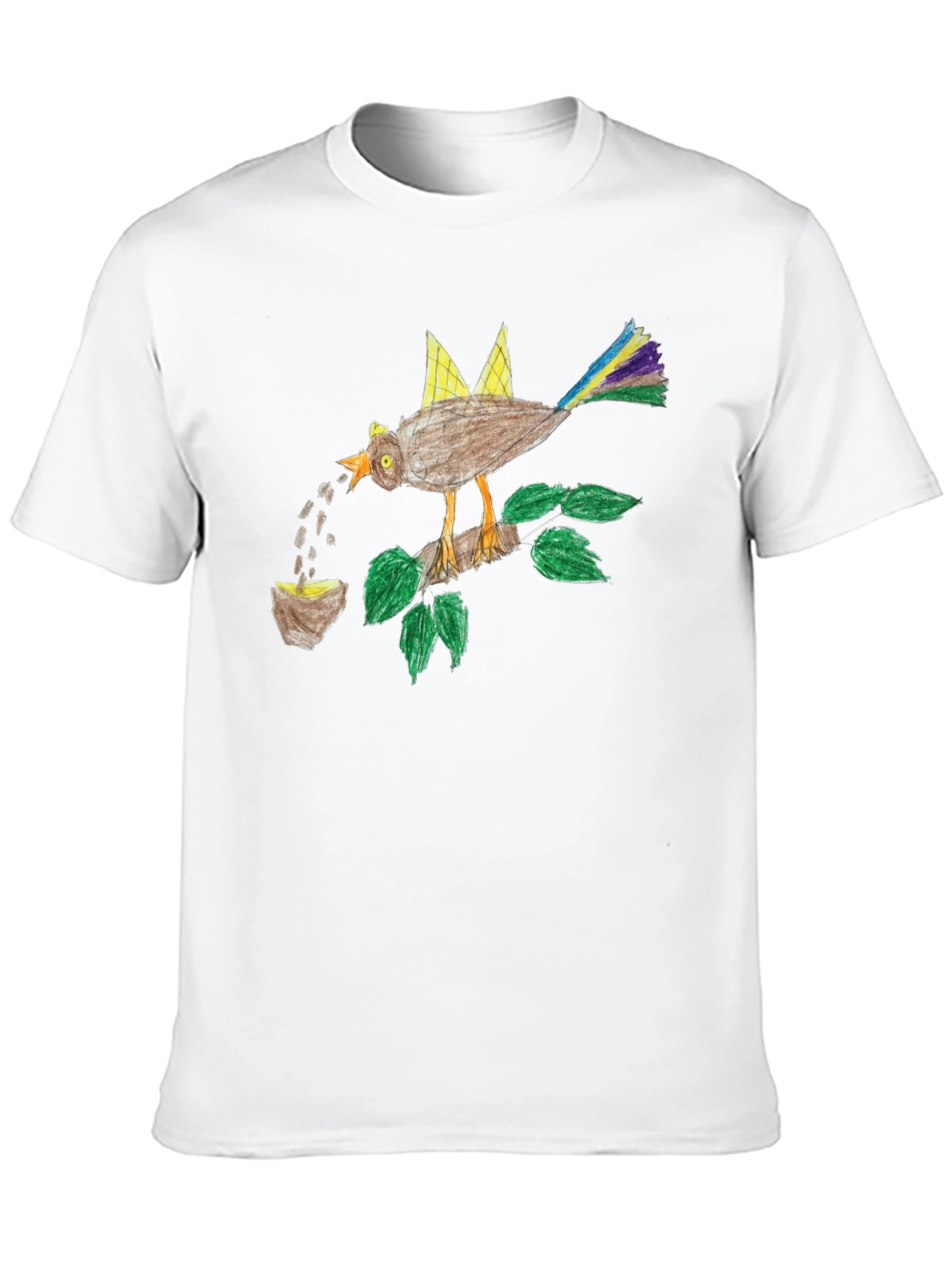 Bird with Crown Graphic T-Shirt