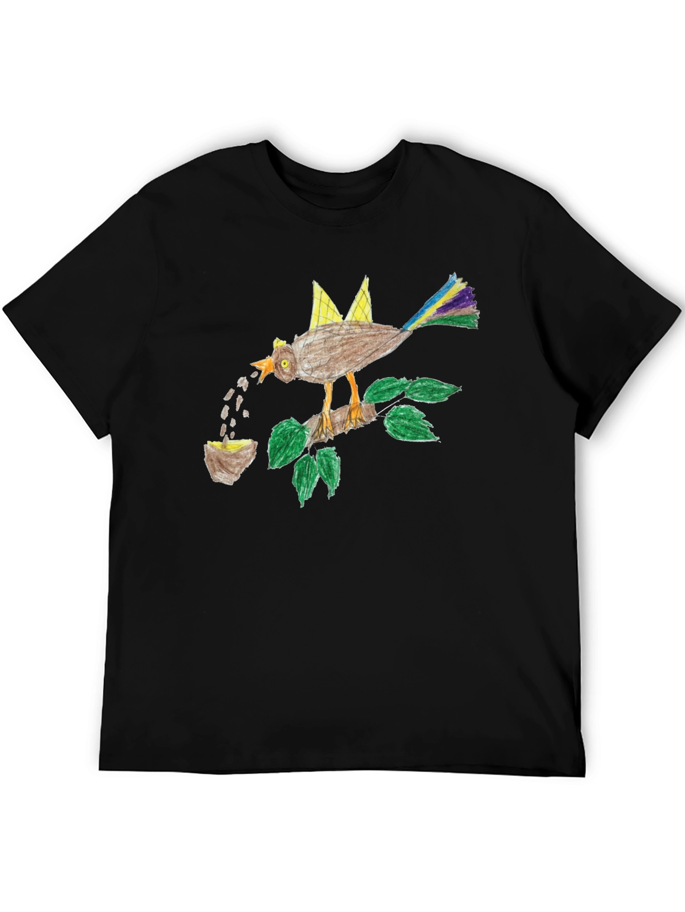 Bird with Crown Graphic T-Shirt
