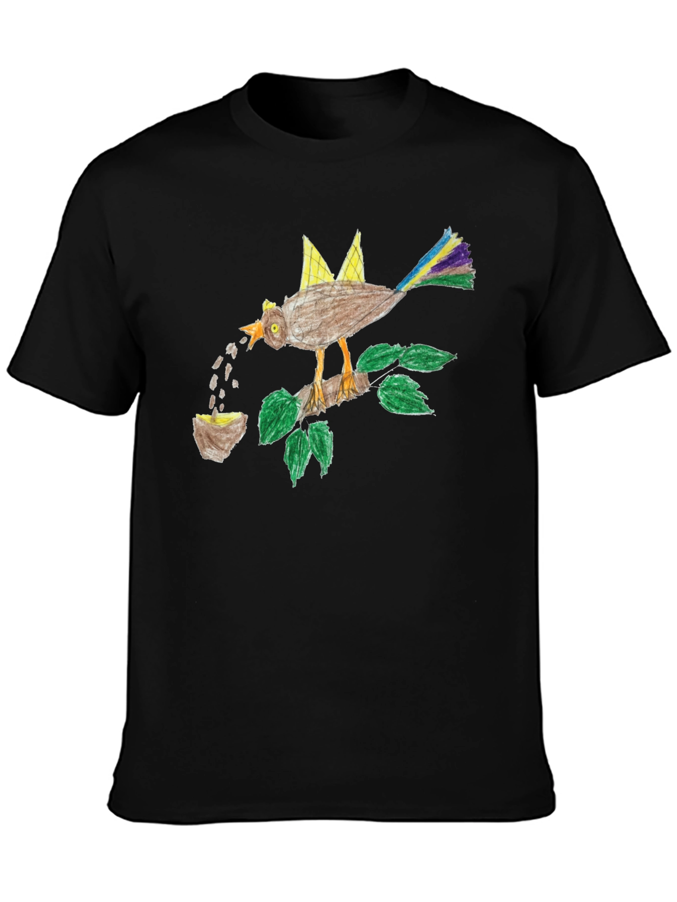 Bird with Crown Graphic T-Shirt