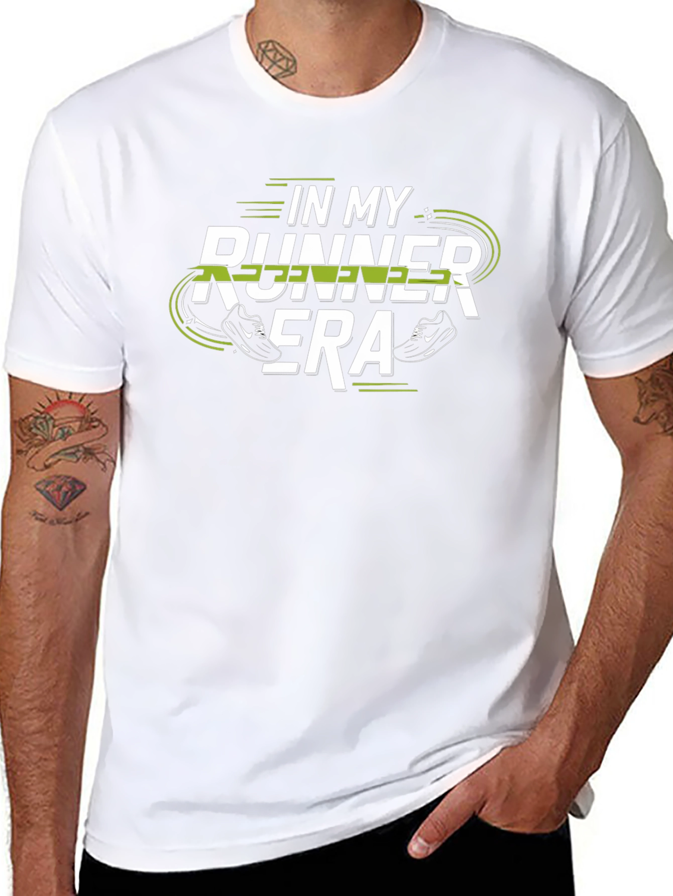 In My Runner Era Black Graphic Tee