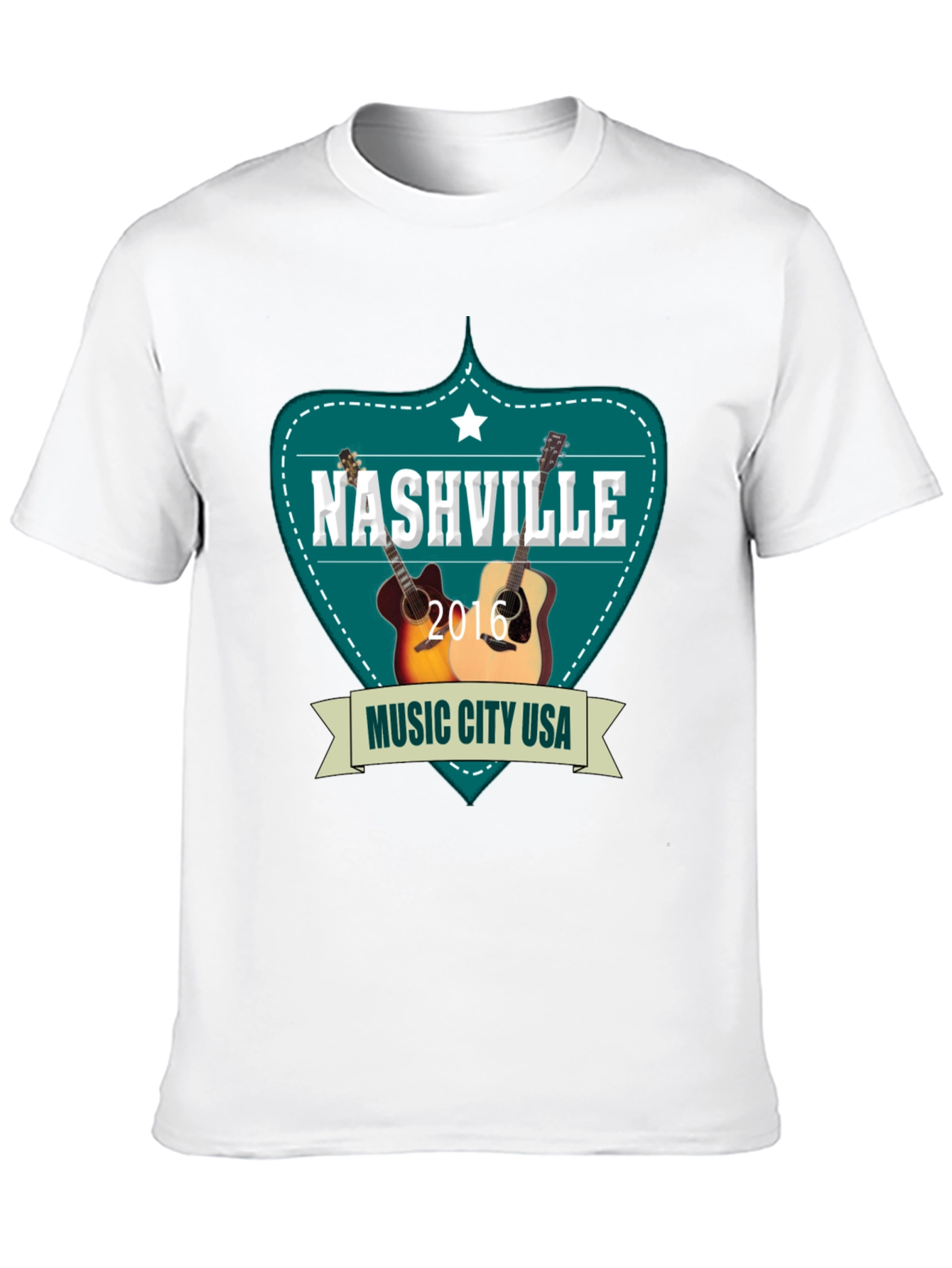 Nashville Music City USA Guitar T-Shirt