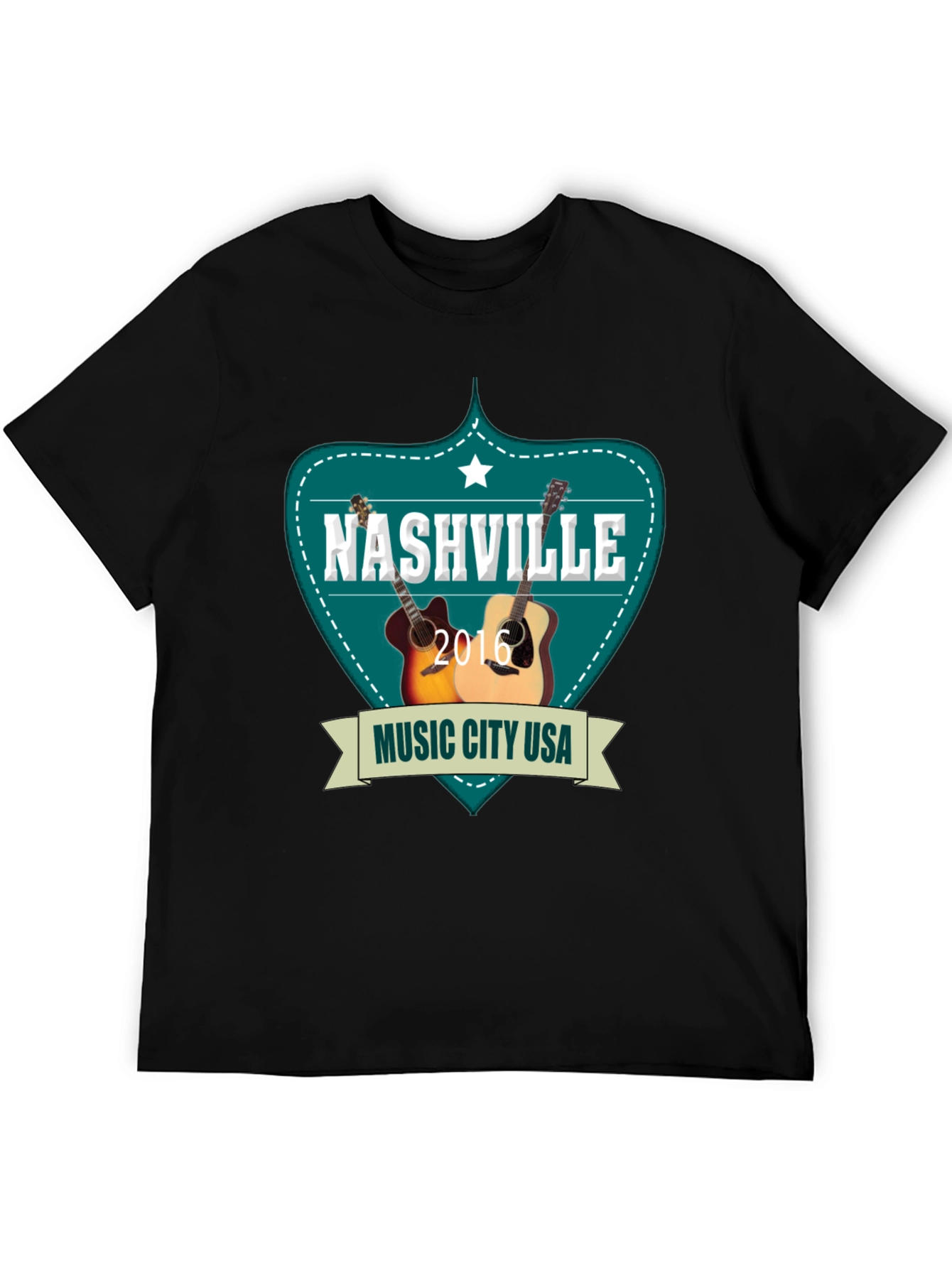 Nashville Music City USA Guitar T-Shirt