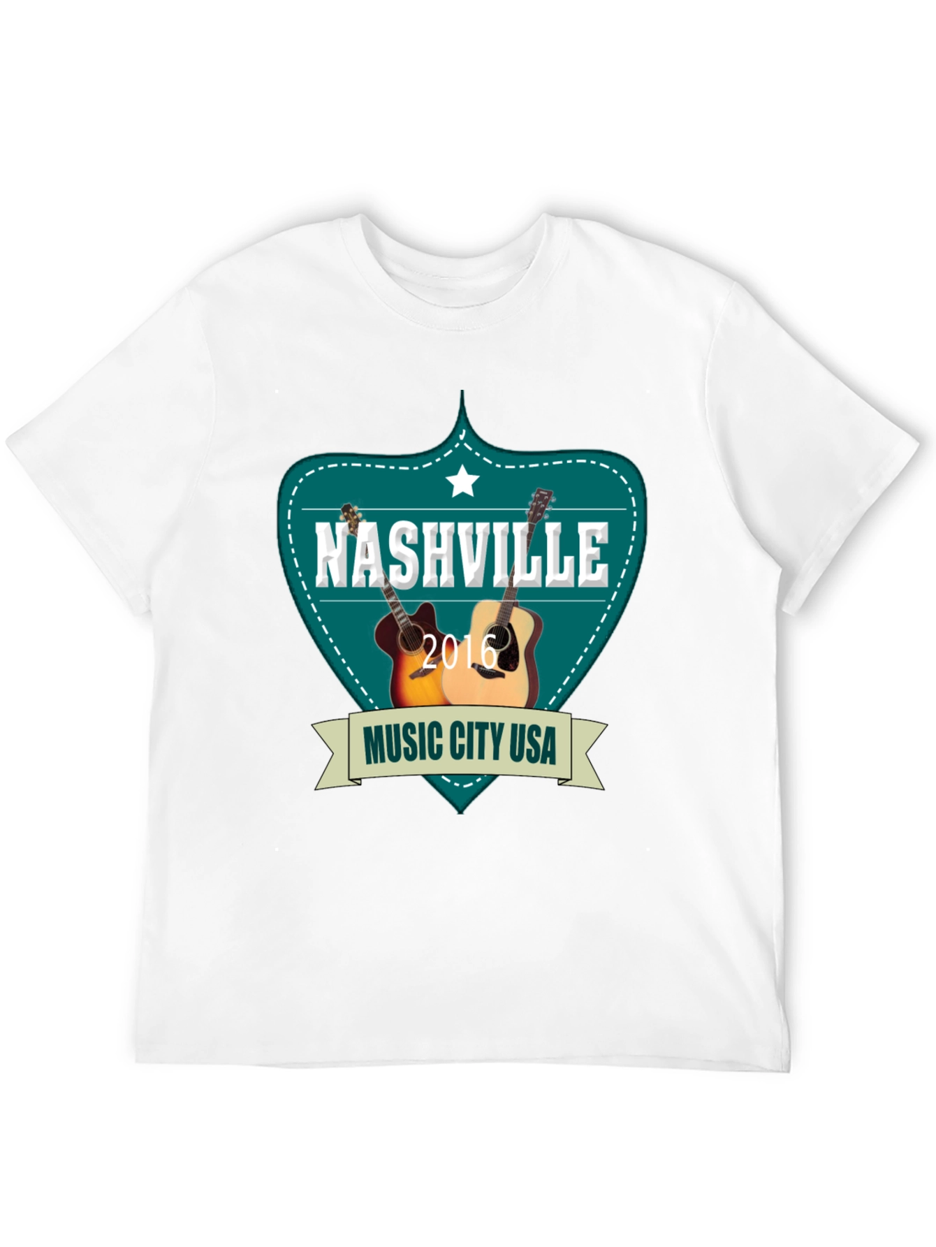 Nashville Music City USA Guitar T-Shirt