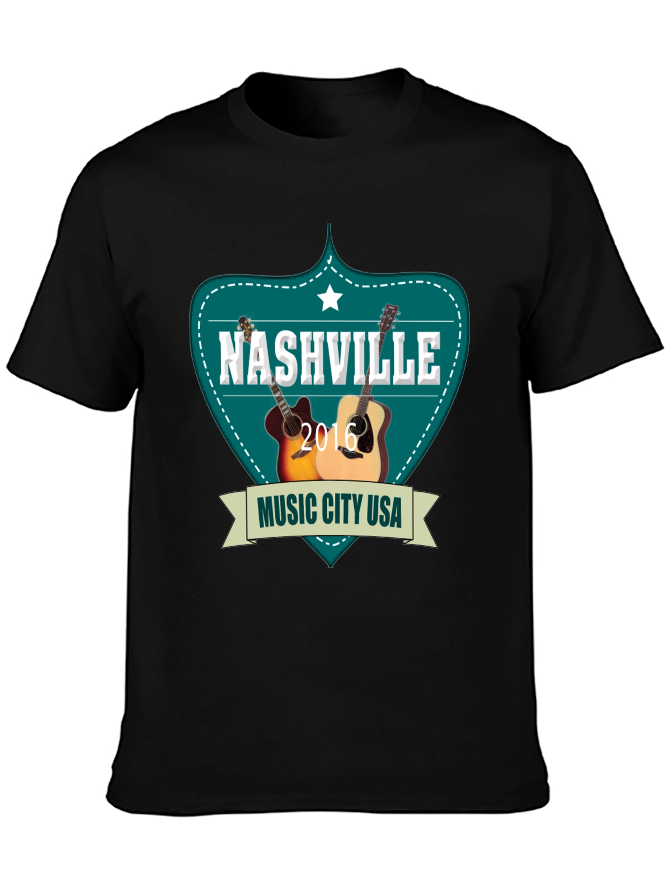 Nashville Music City USA Guitar T-Shirt