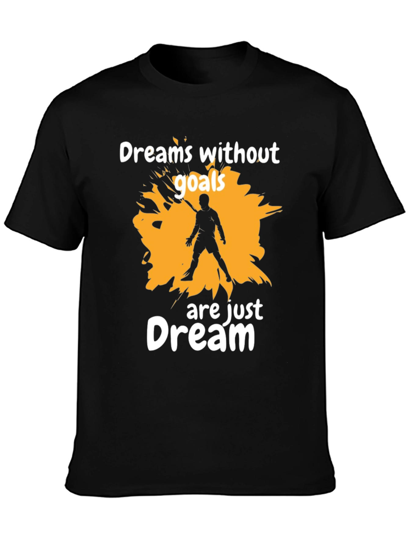 Dreams Without Goals Graphic Tee - Motivational Black T-Shirt