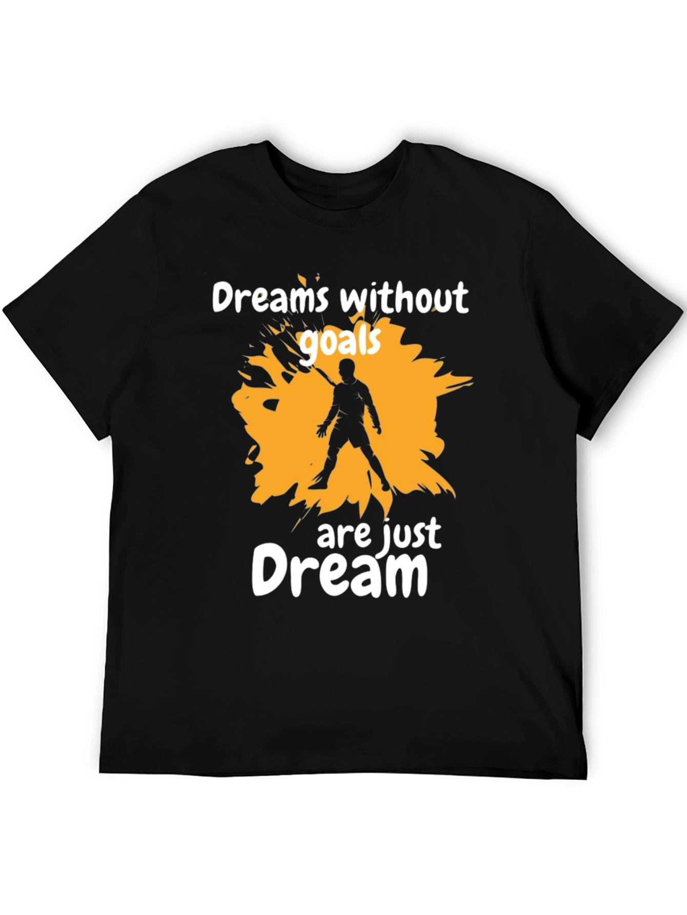 Dreams Without Goals Graphic Tee - Motivational Black T-Shirt