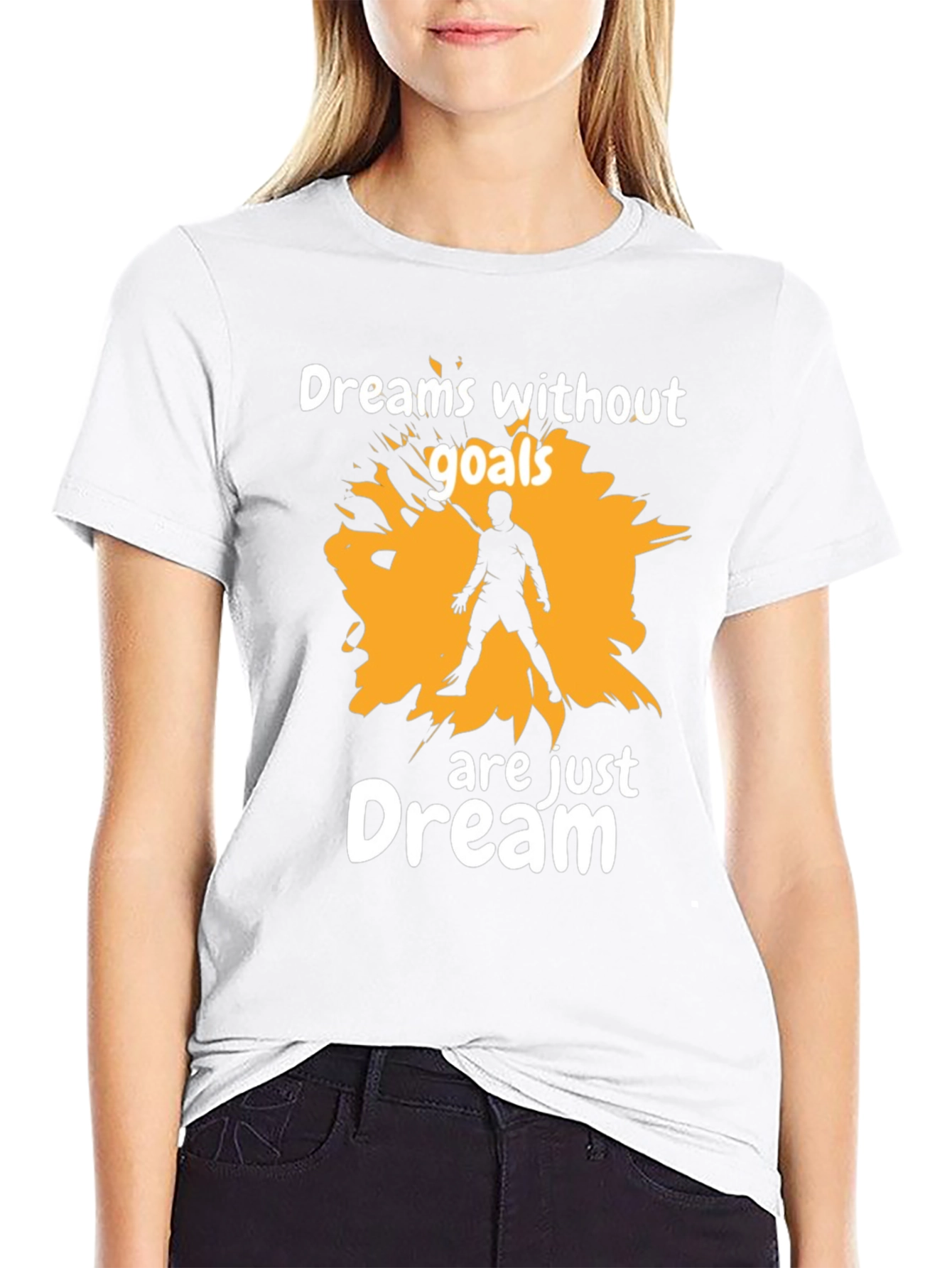 Dreams Without Goals Graphic Tee - Motivational Black T-Shirt