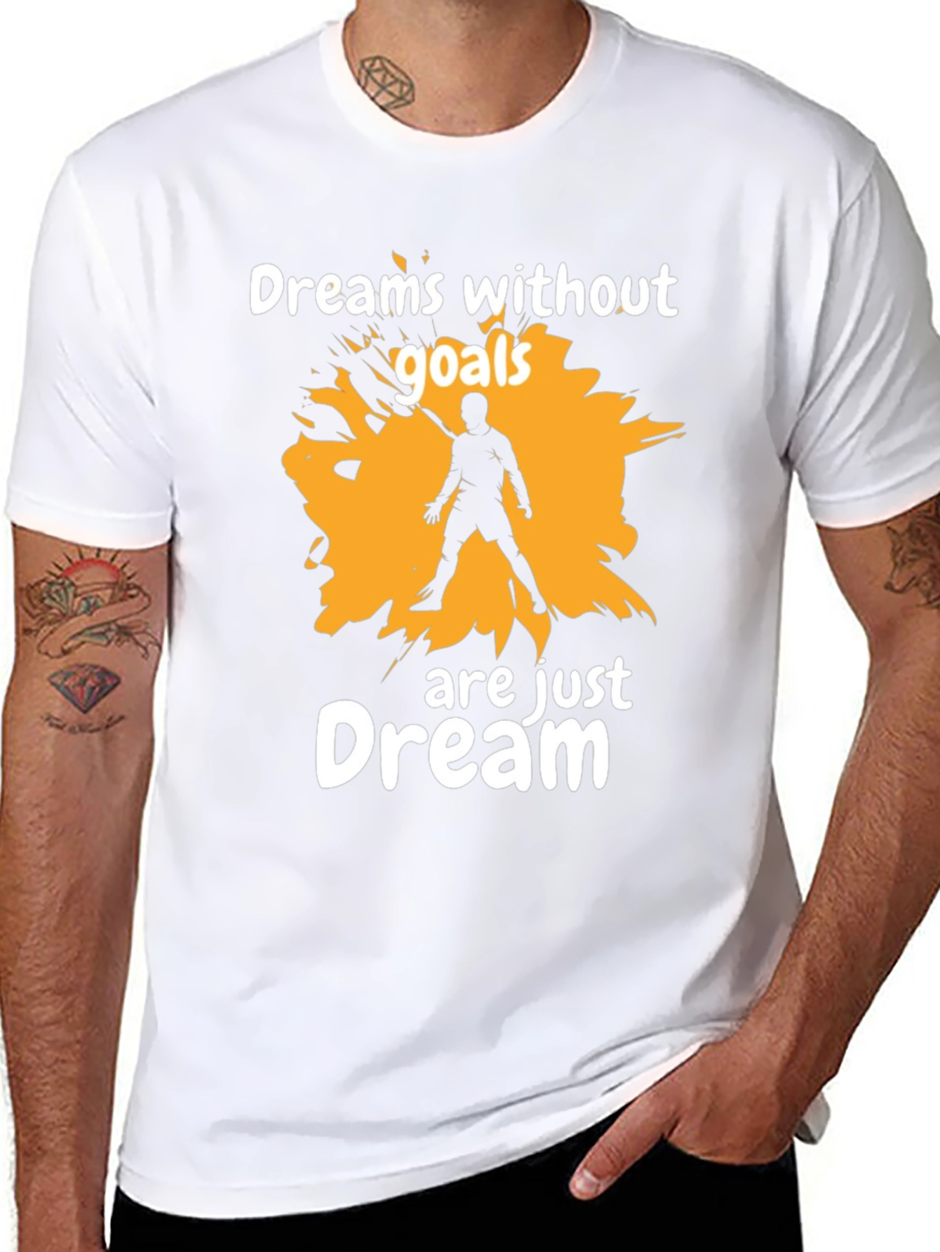 Dreams Without Goals Graphic Tee - Motivational Black T-Shirt