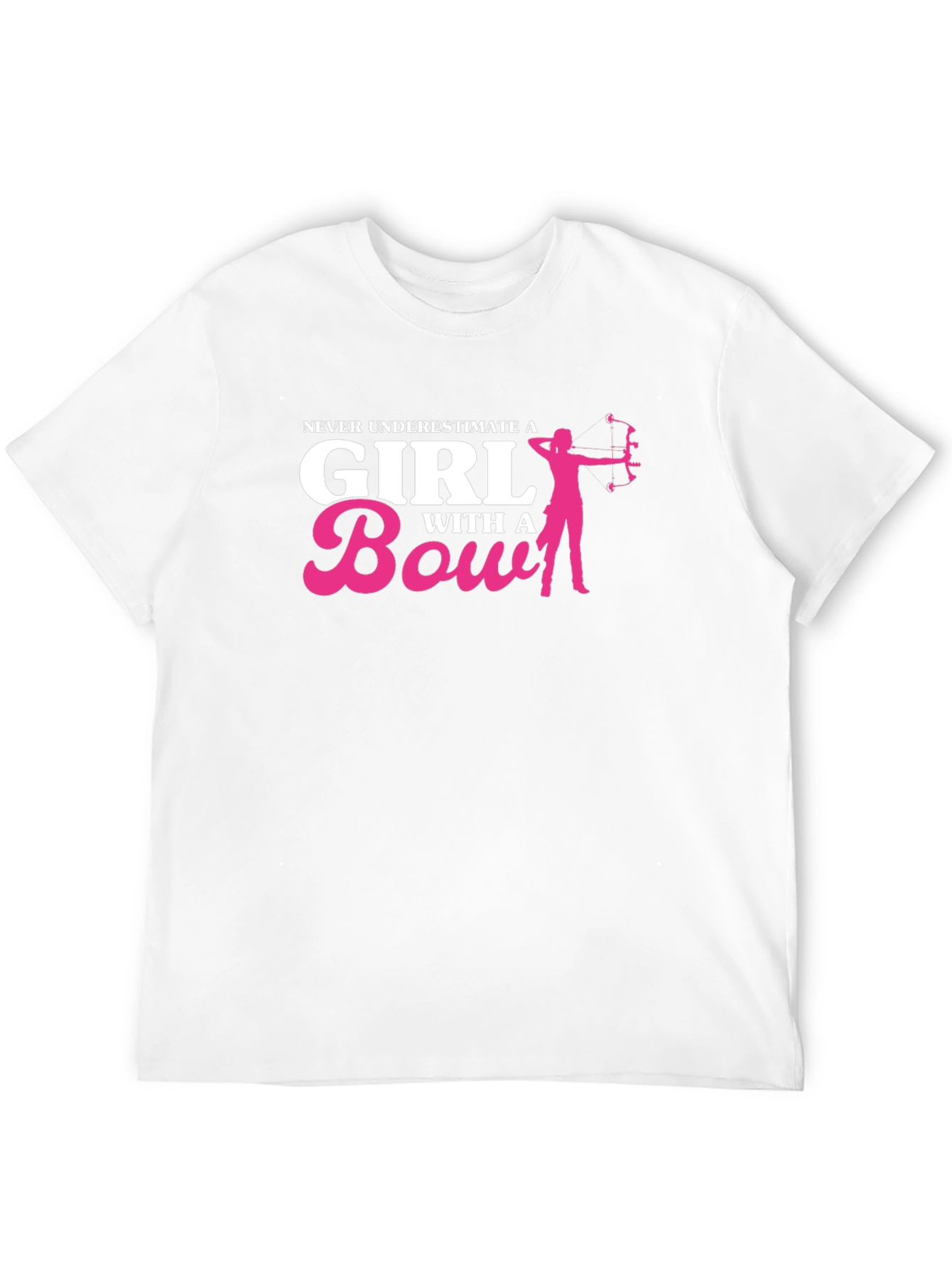 Never Underestimate a Girl with a Bow Black T-Shirt