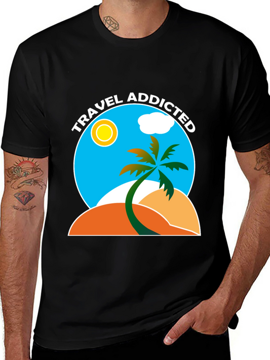 Travel Addicted Graphic T-Shirt