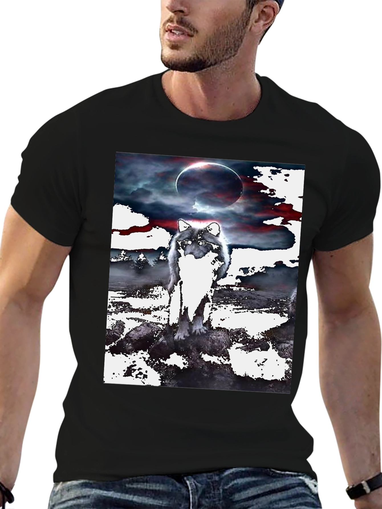 Wolf Eclipse Graphic Tee