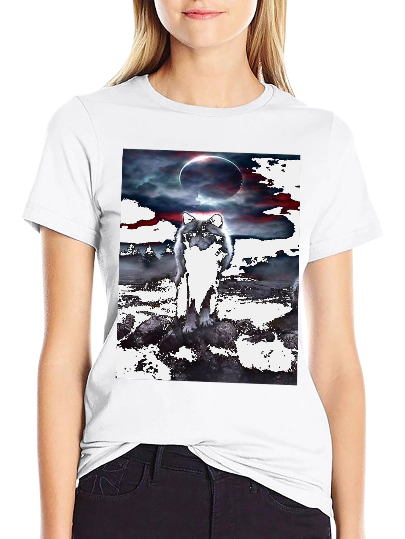 Wolf Eclipse Graphic Tee