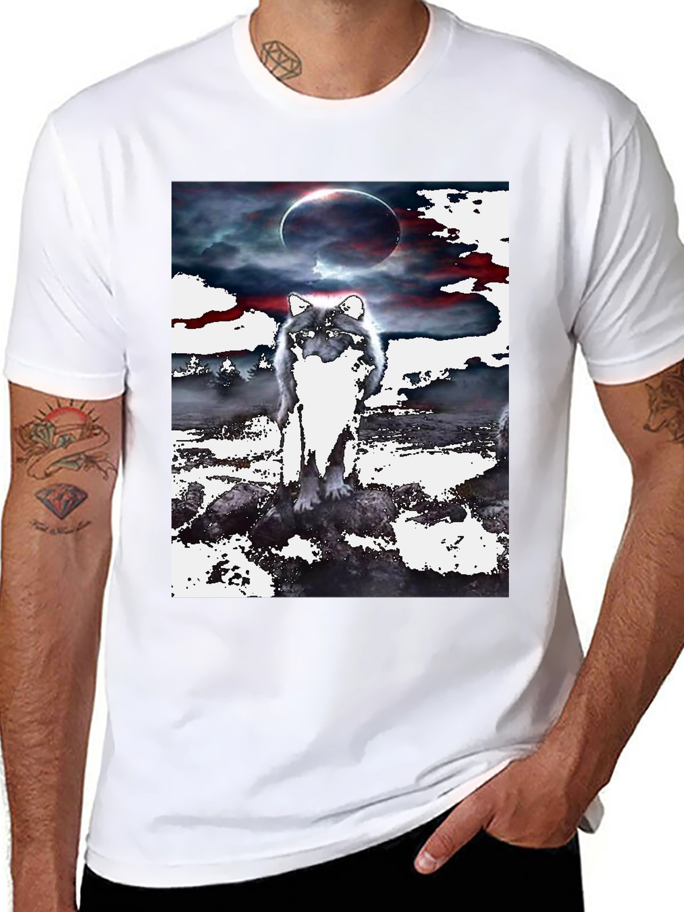 Wolf Eclipse Graphic Tee