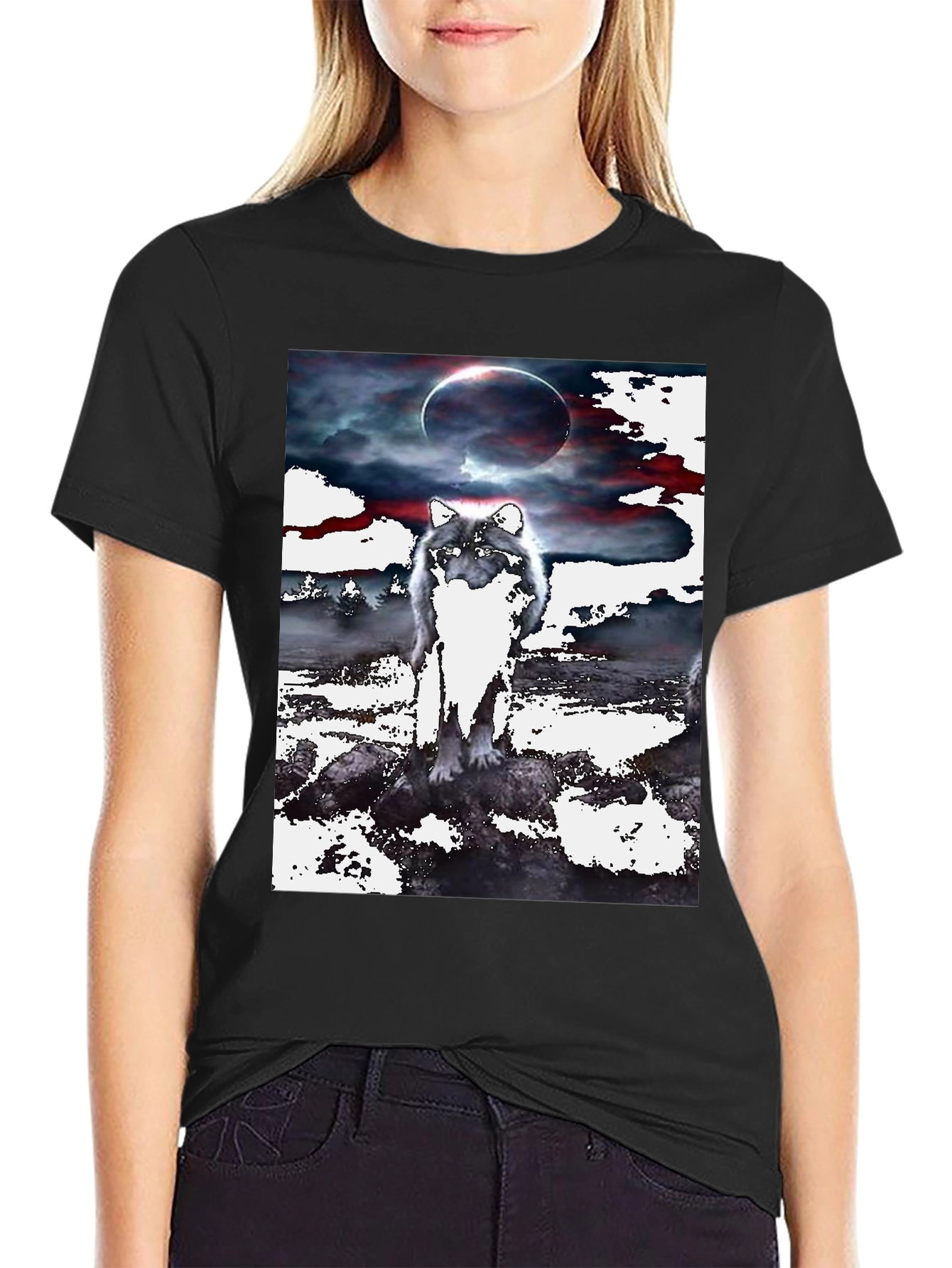 Wolf Eclipse Graphic Tee