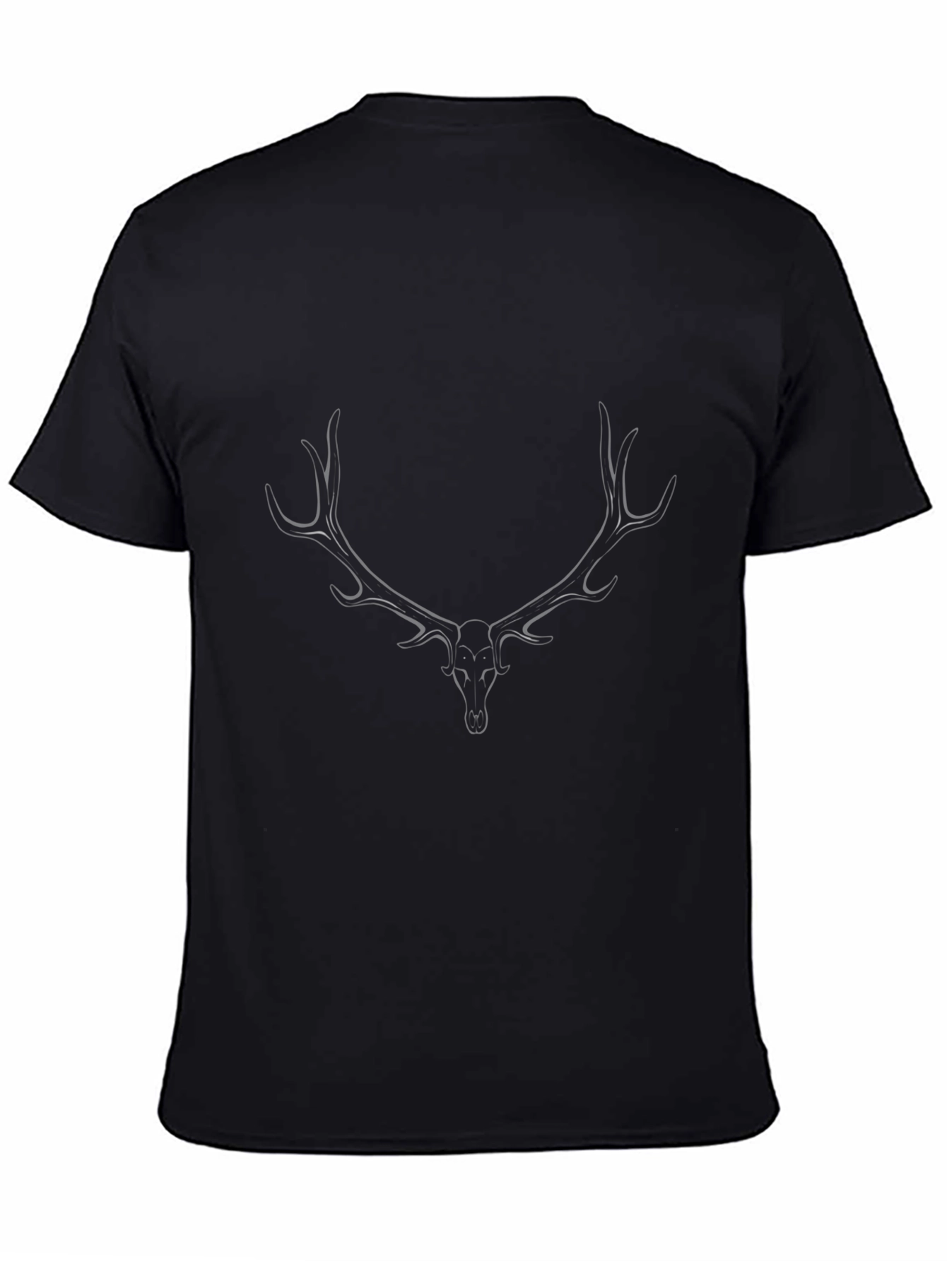 Black Deer Antler Graphic Tee