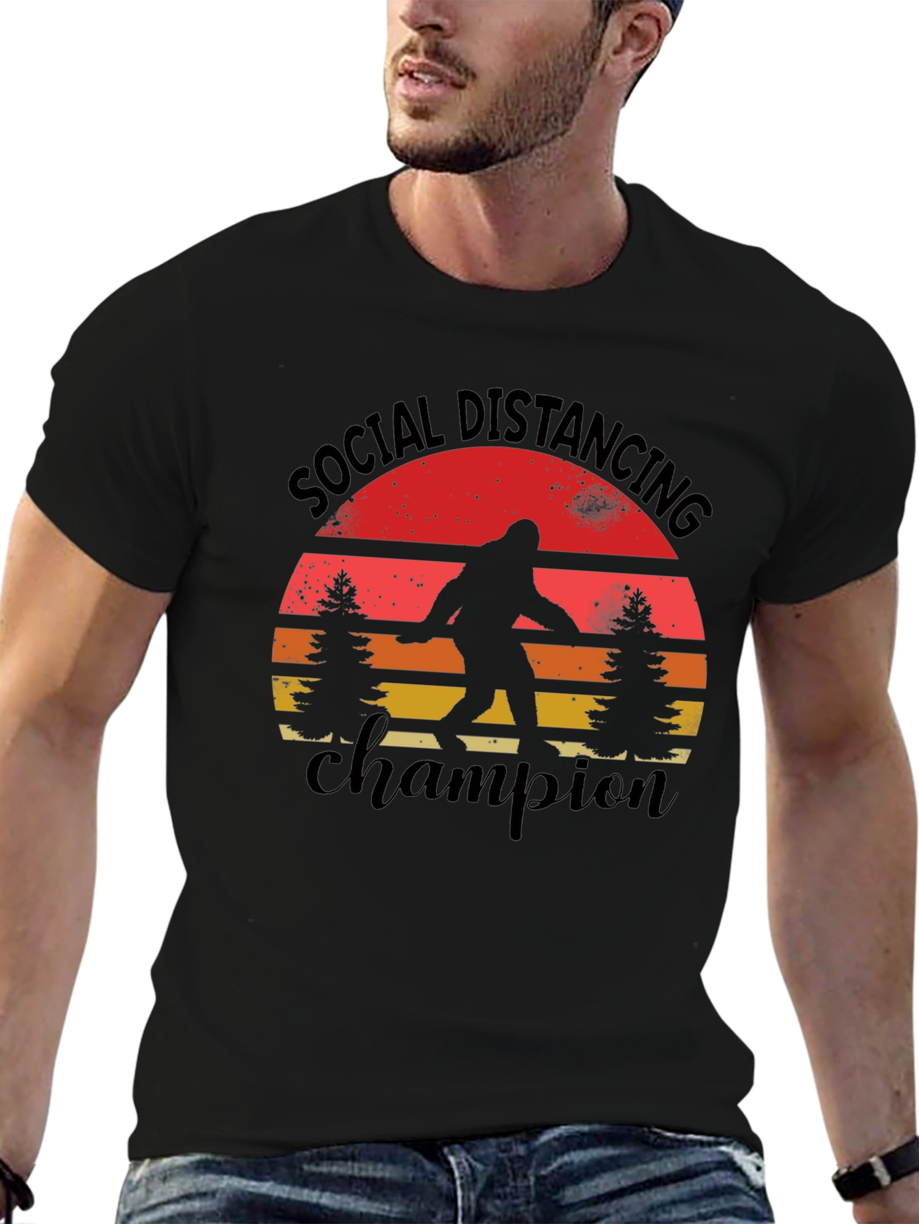 Social Distancing Champion Bigfoot T-Shirt