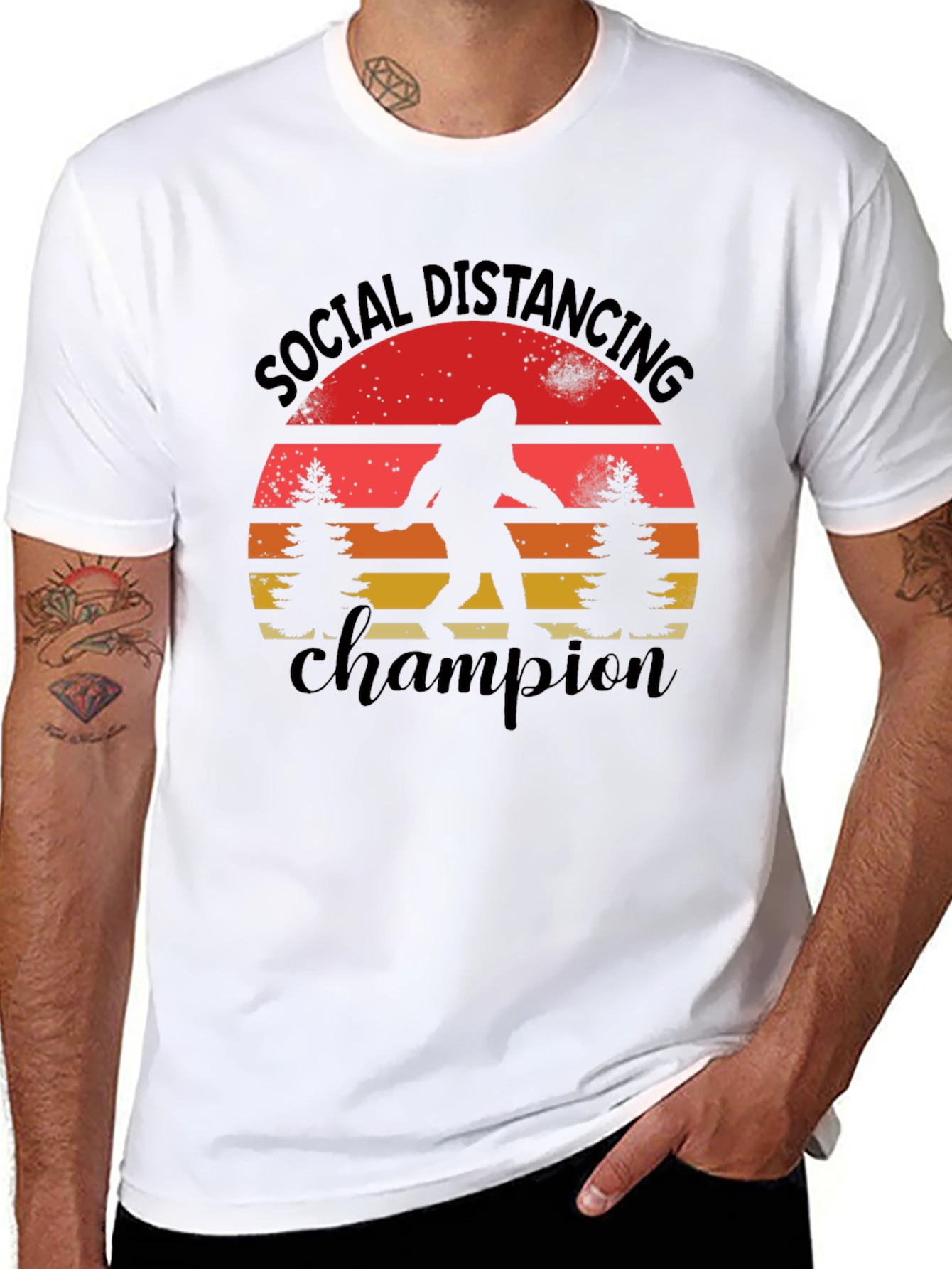 Social Distancing Champion Bigfoot T-Shirt