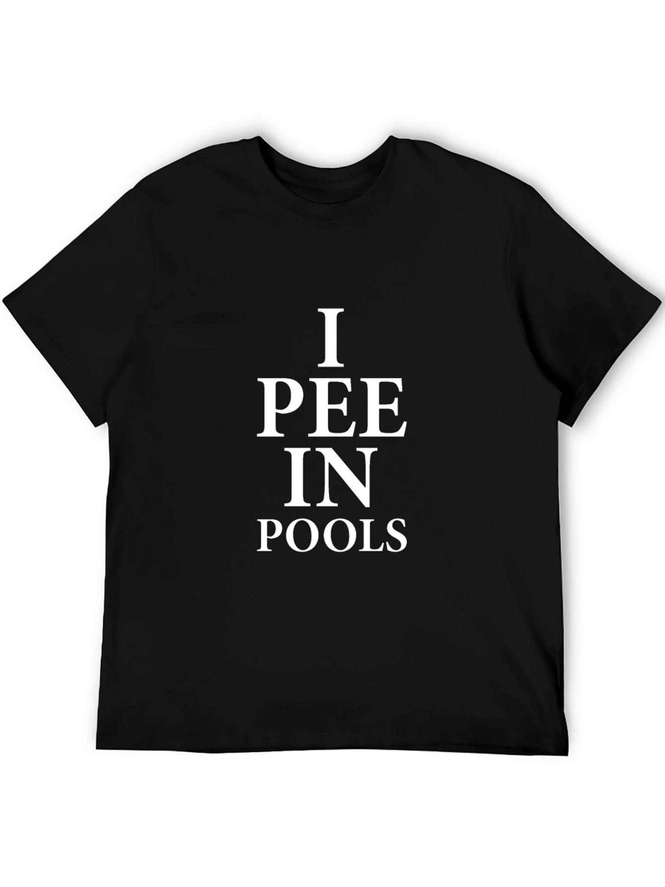 I Pee In Pools Mens Black T-Shirt