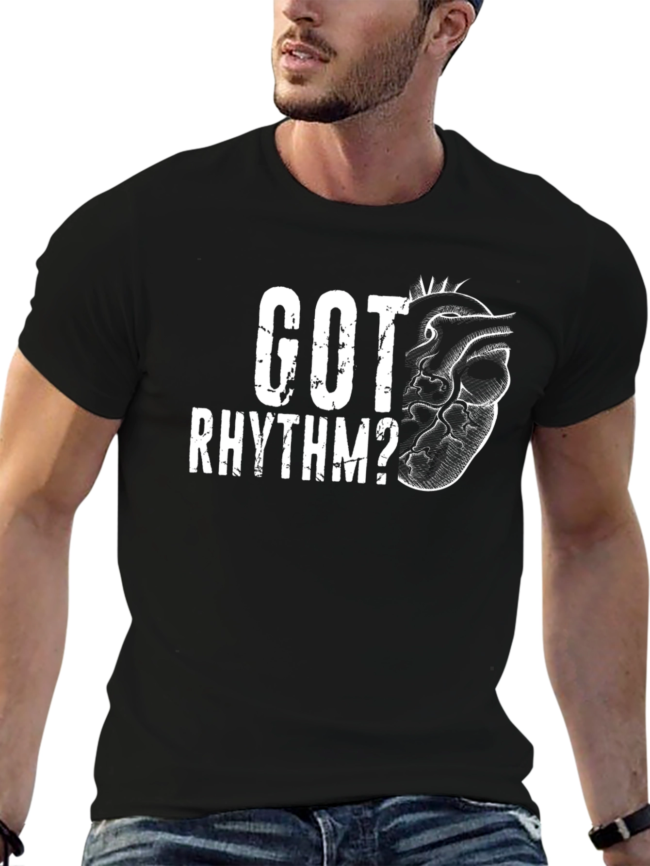 Got Rhythm? Graphic T-Shirt - Mens Black Tee