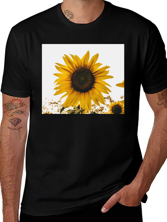 Sunflower Graphic T-Shirt - Black Cotton Tee