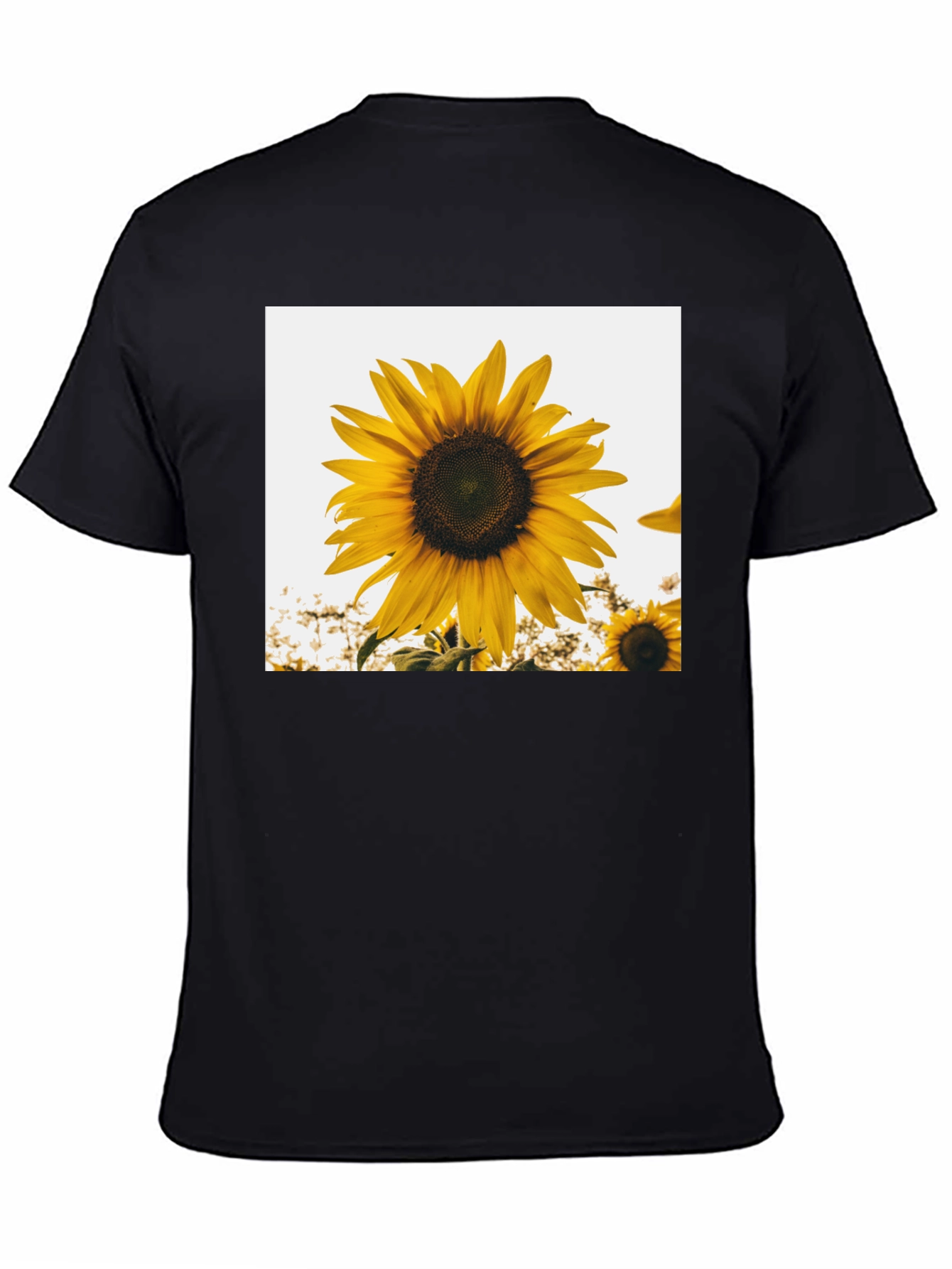 Sunflower Graphic T-Shirt - Black Cotton Tee