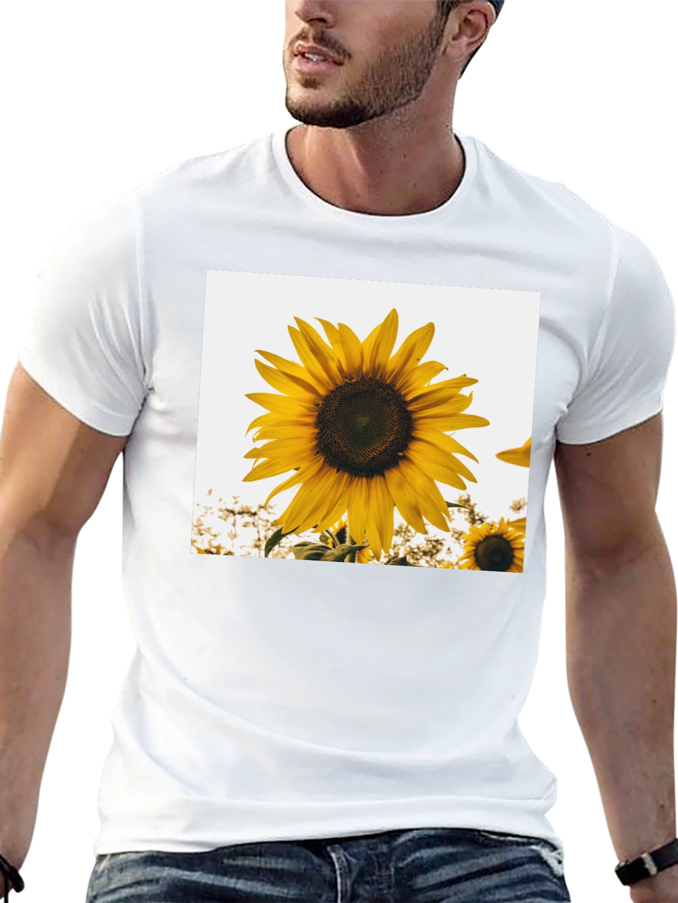 Sunflower Graphic T-Shirt - Black Cotton Tee