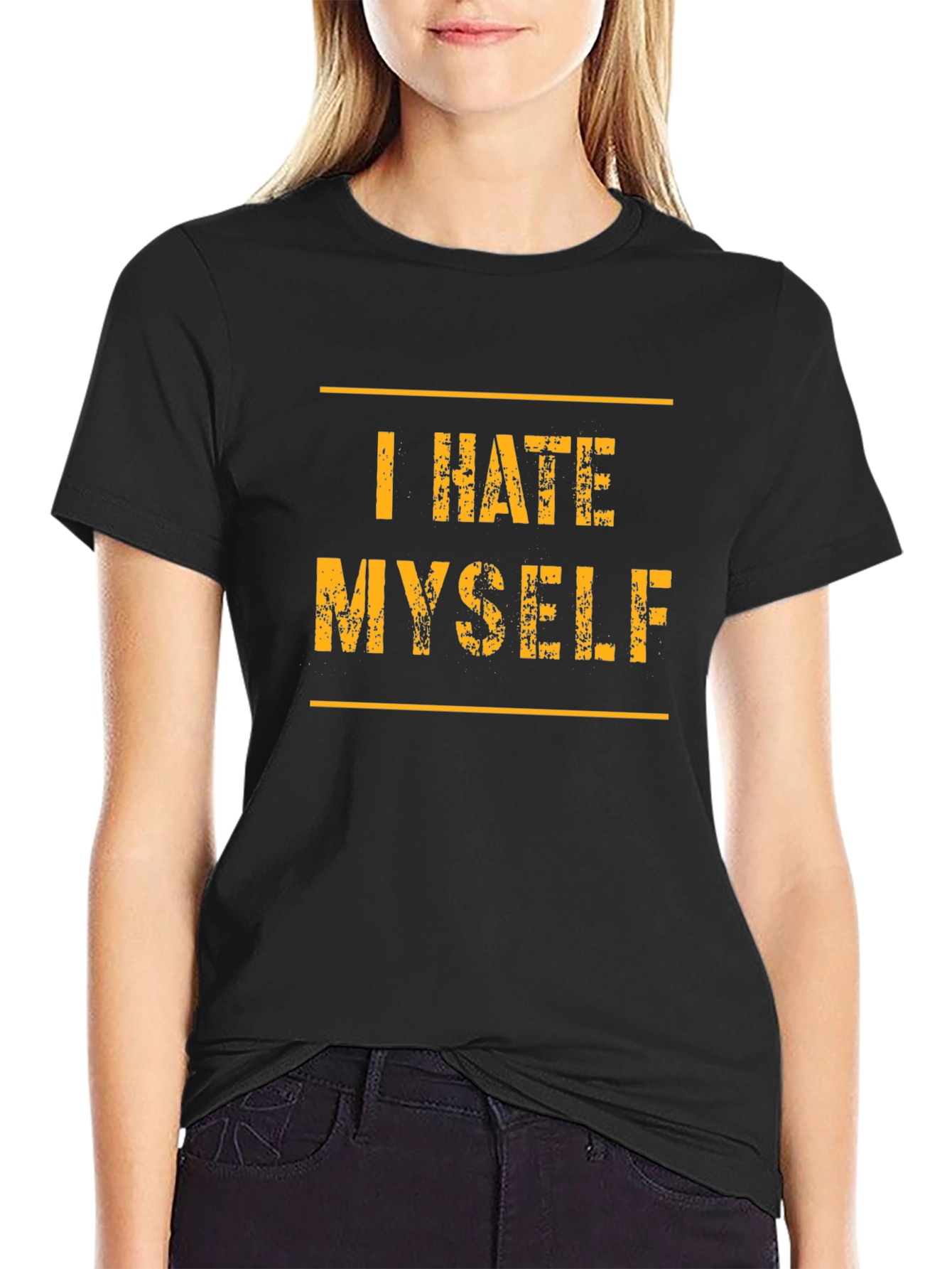 I Hate Myself T-Shirt - Black Graphic Tee
