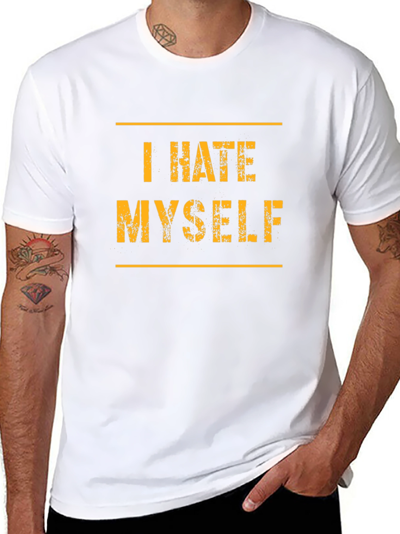 I Hate Myself T-Shirt - Black Graphic Tee