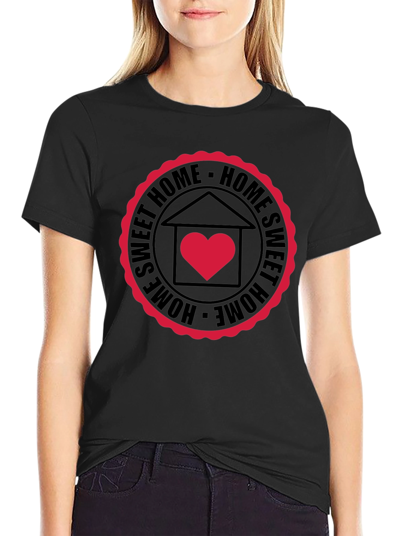 Sweet Home Graphic Black T-Shirt