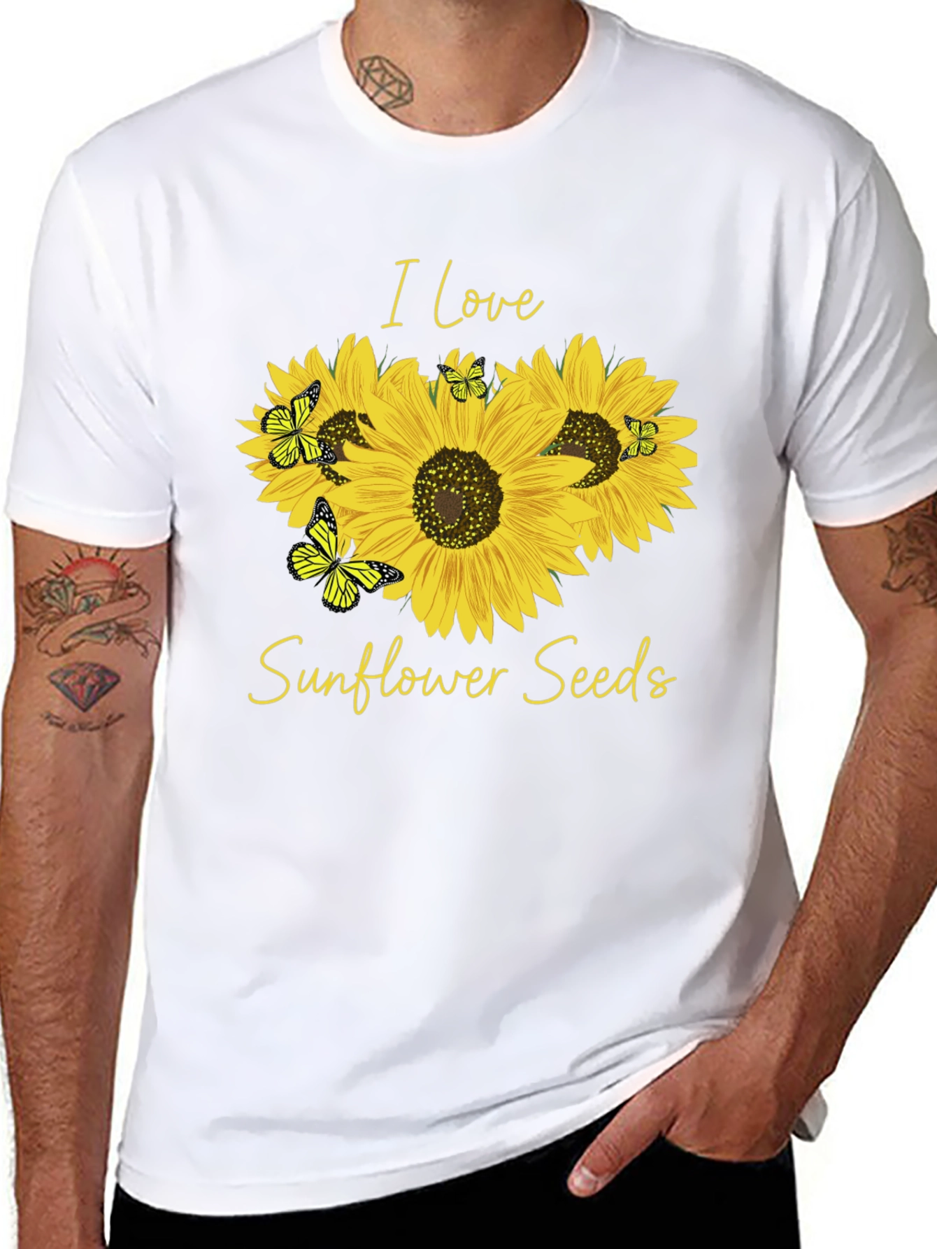 I Love Sunflower Seeds Graphic T-Shirt